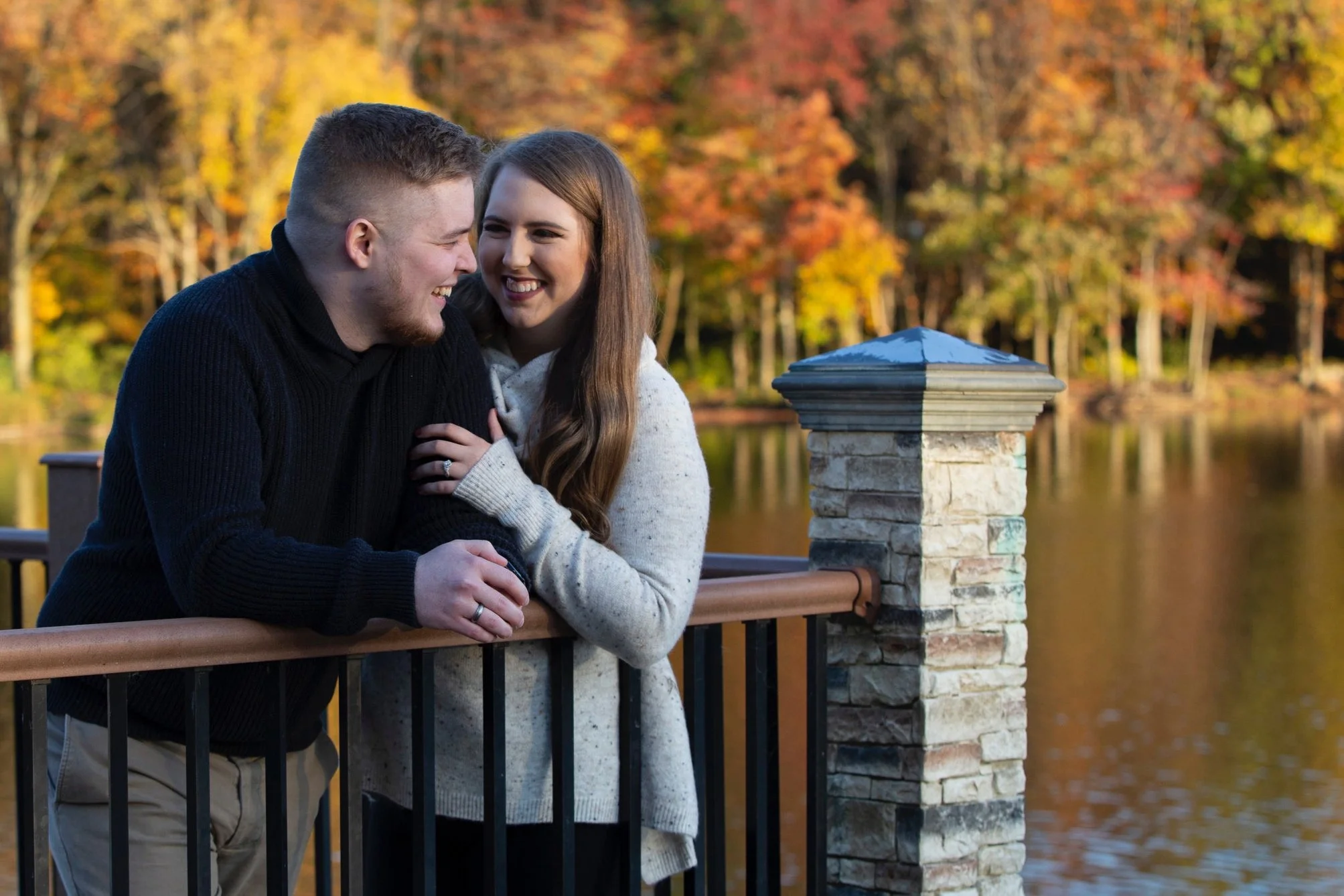 Mark &amp; Megan Engagement Portraits | Coe Lake Berea, Ohio and Cleveland Metroparks Berea Falls at Rocky River Reservation | Cleveland Wedding Photographer