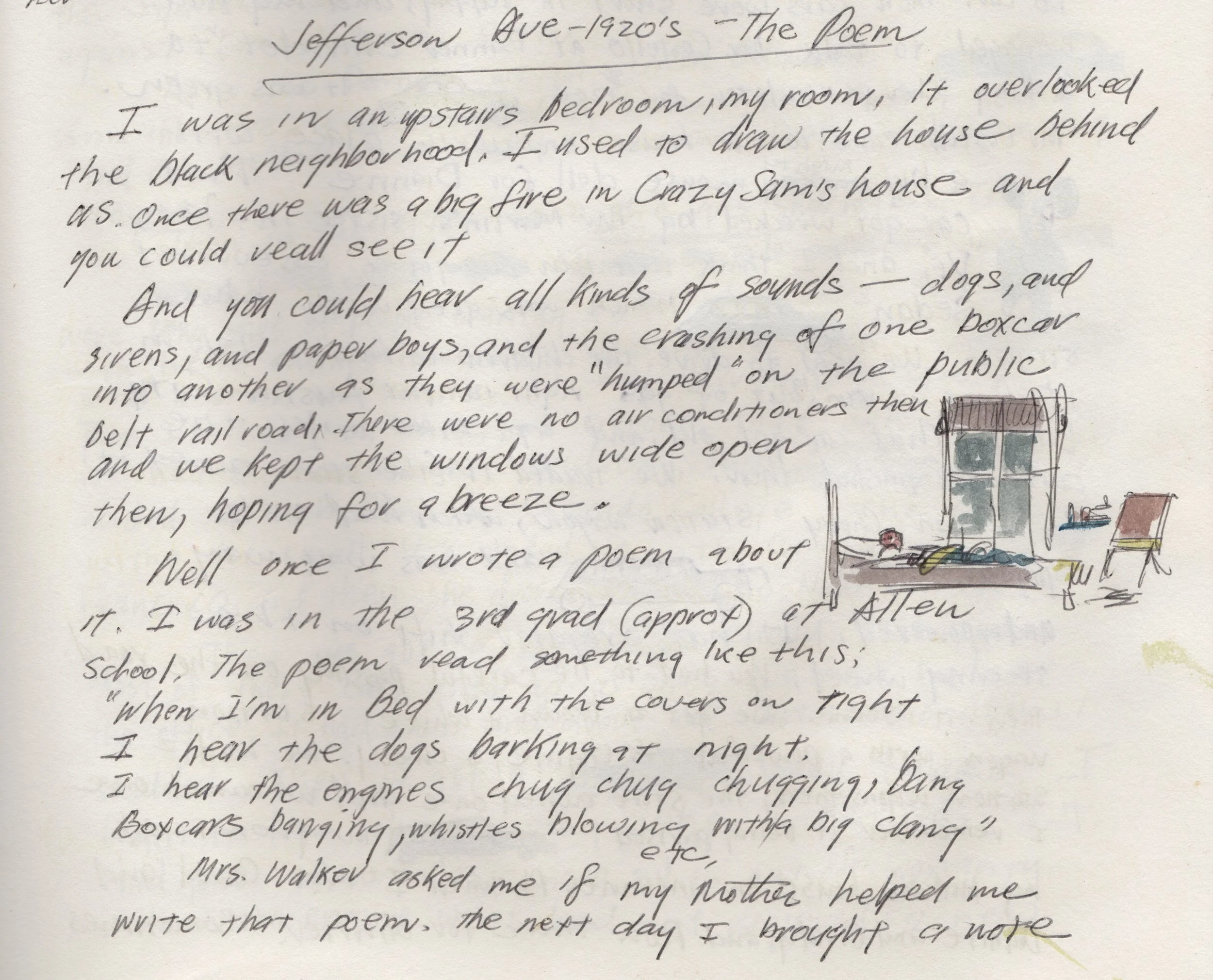 Memories of a reflective school assignment!