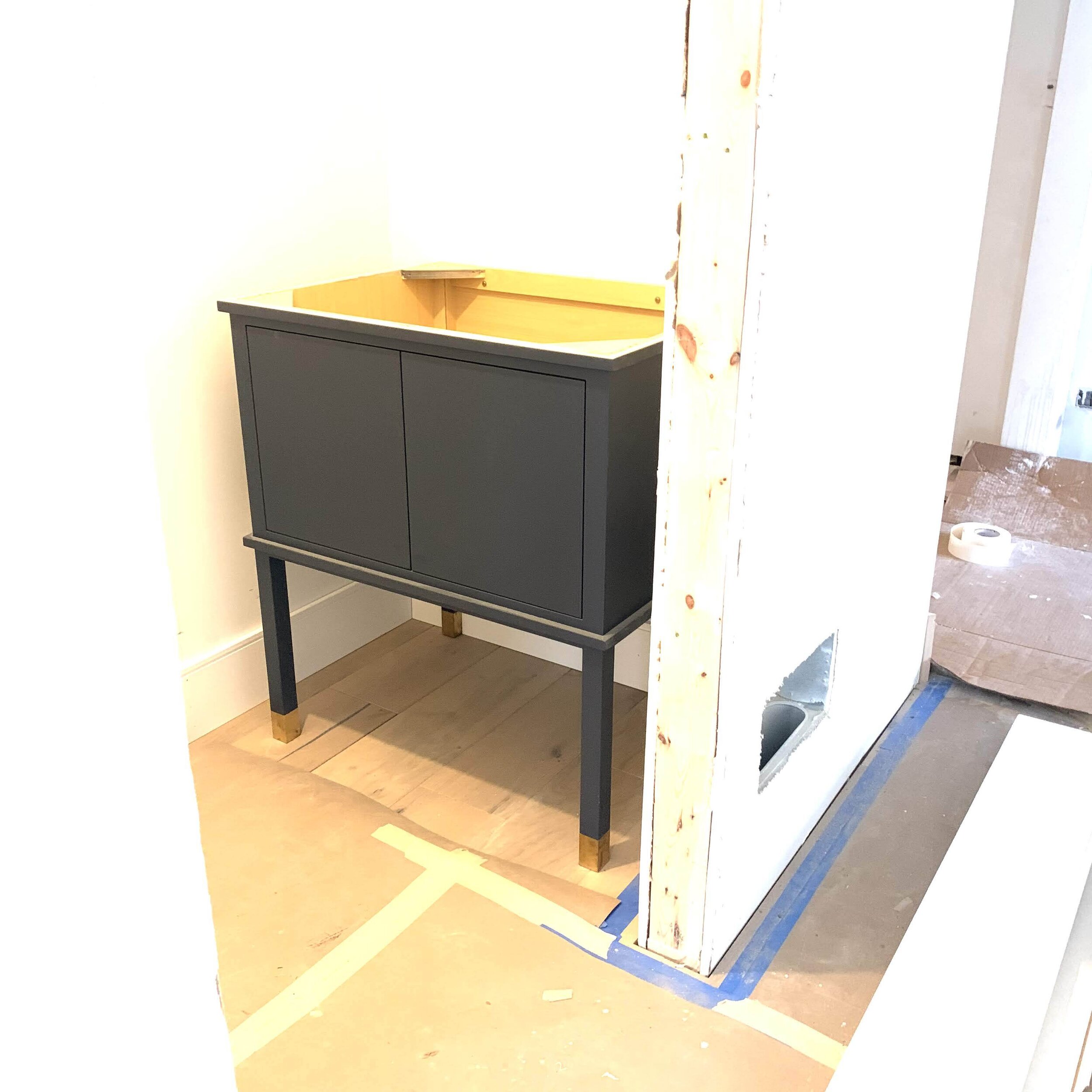 In Progress: The ideal mudroom is based around a strong sink.