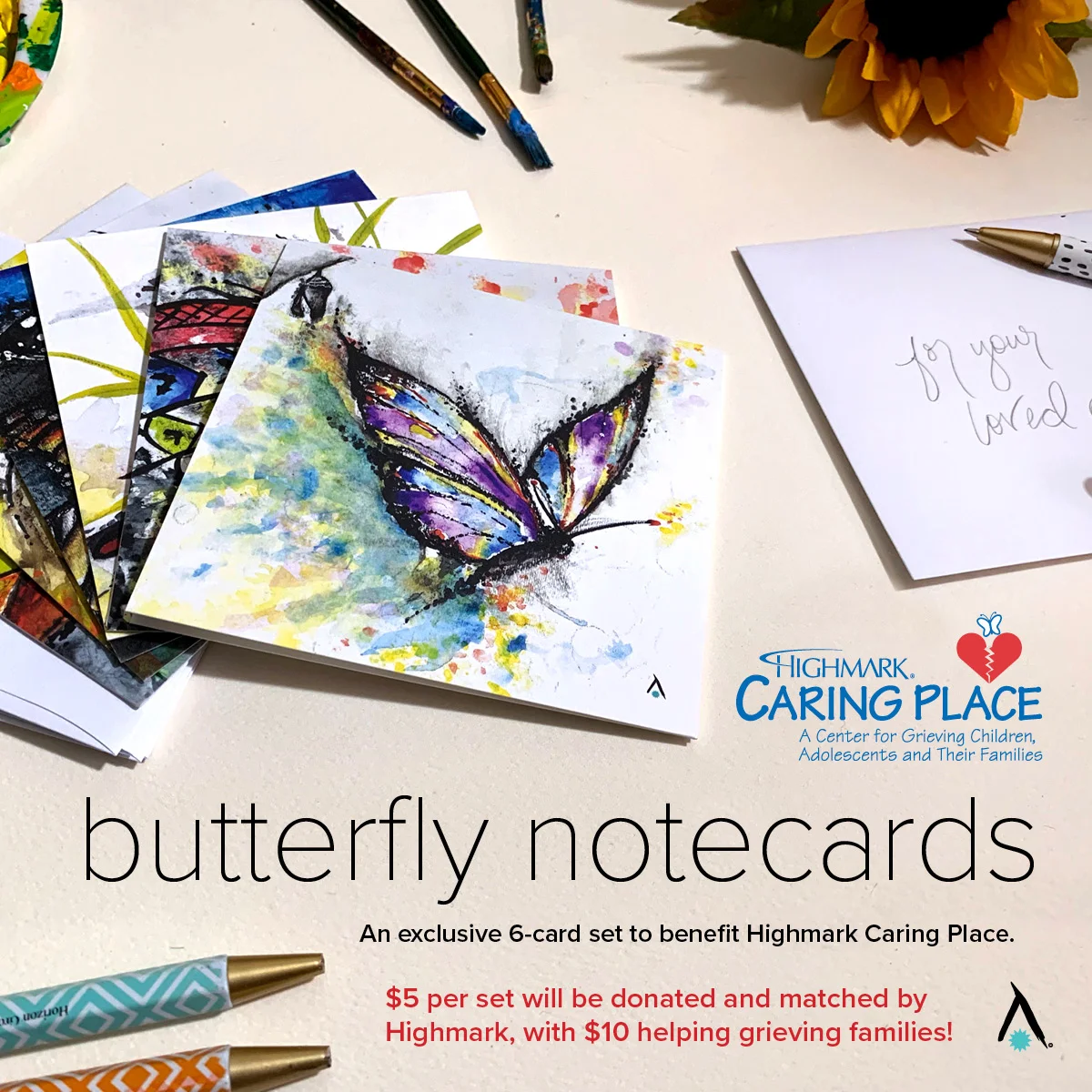 Butterfly Notecard Set (6 cards + envelopes)