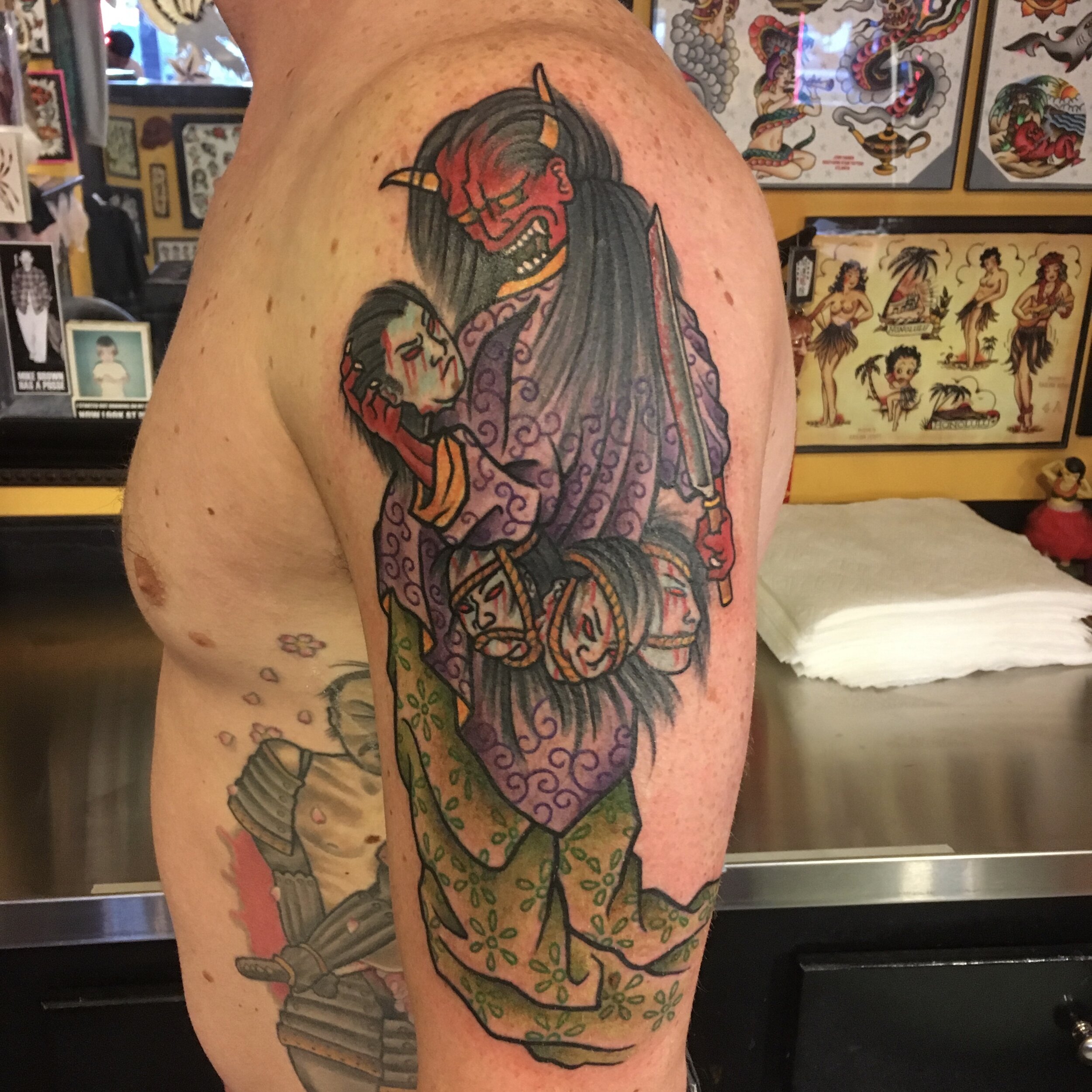 Japanese tattoo by Josh Hanes at Southern Star Tattoo in Atlanta, Georgia