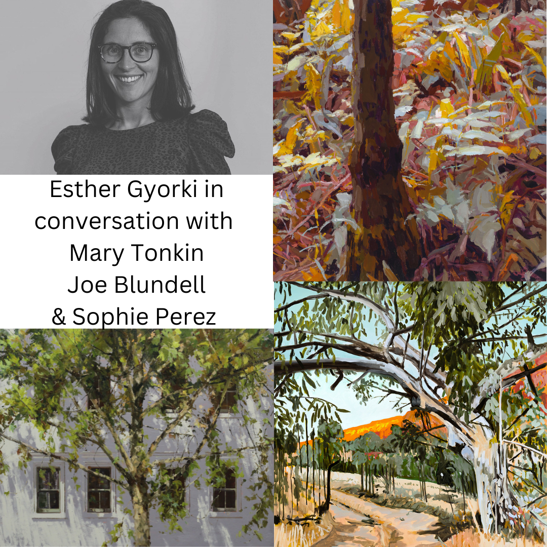 Esther Gyorki in discussion with Mary Tonkin, Joe Blundell and Sophie Perez