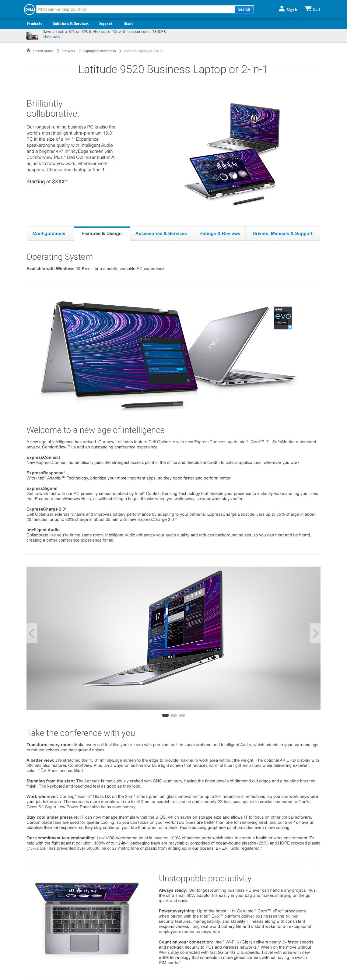 Latitude 9520 Product Page