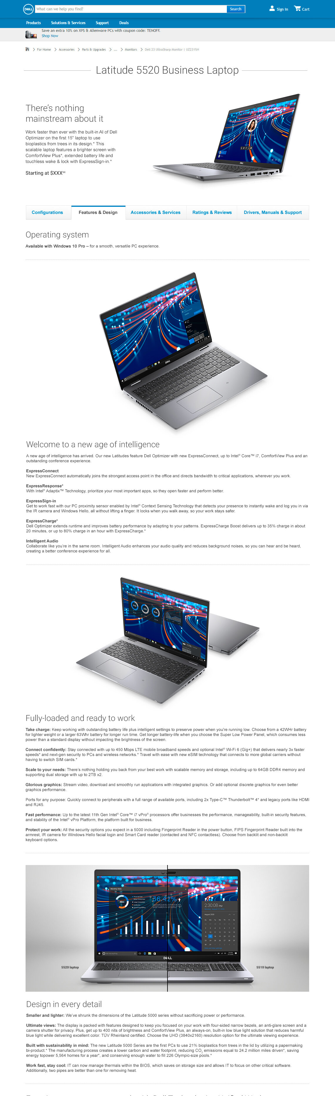 Latitude 5520 Product Page