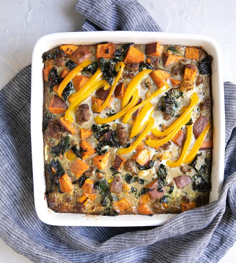 SWEET POTATO, SAUSAGE & EGG CASSEROLE — Mariani Walnutmilk