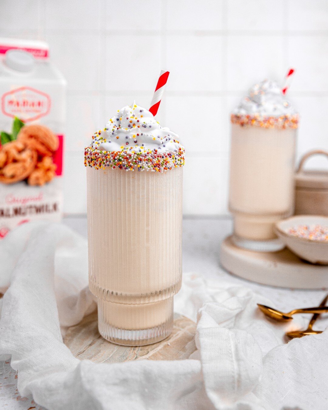 It doesn't have to be your birthday to enjoy this delicious Cake Batter Milkshake... The perfect treat for a hot summer day!