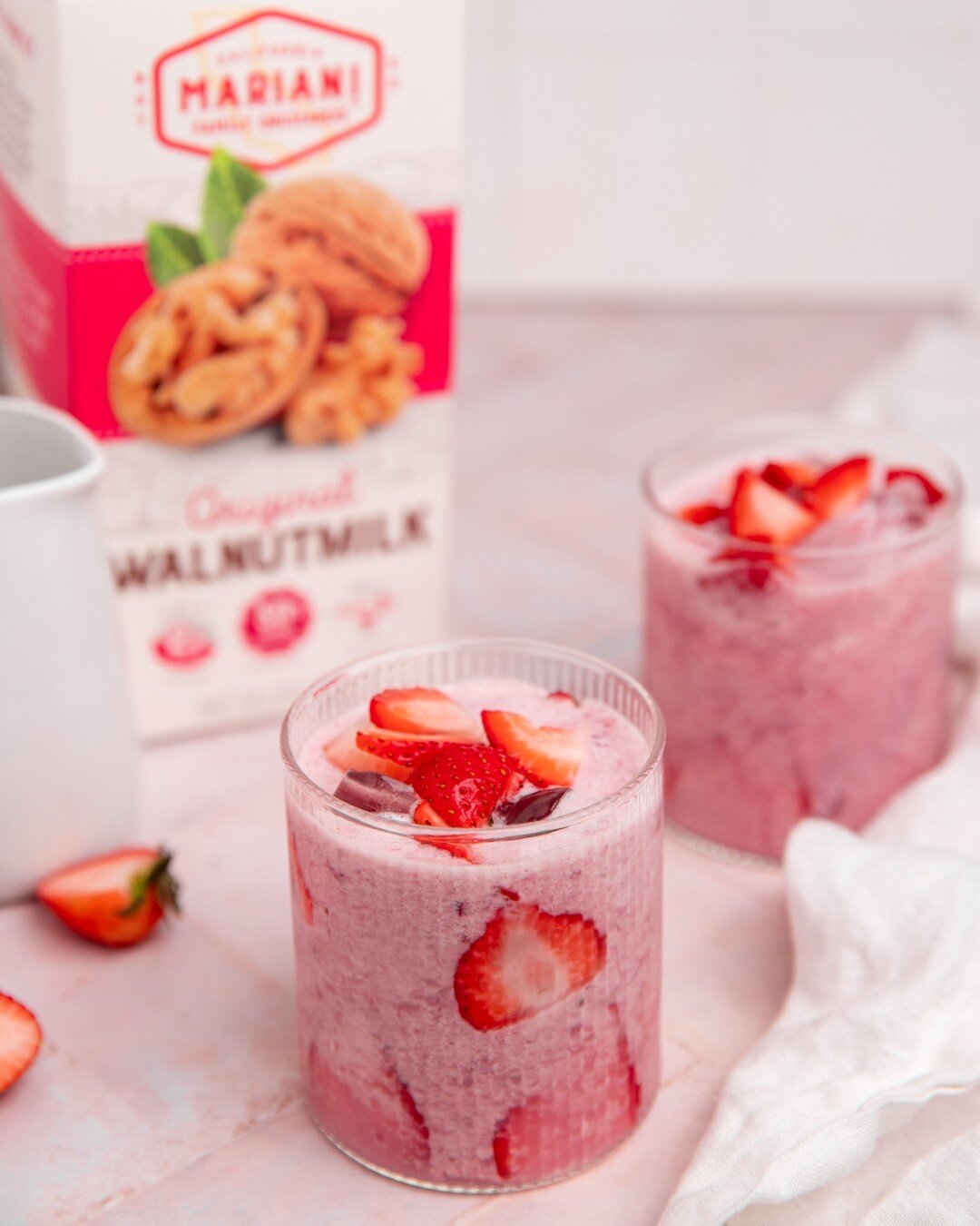 We used our Original Walnutmilk to create our version of a fruity and refreshing &quot;pink drink&quot;. Delicious!