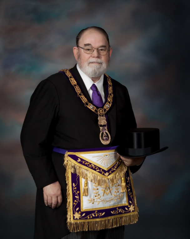 Past Grand Master Stephen Oakley in Masonic regalia