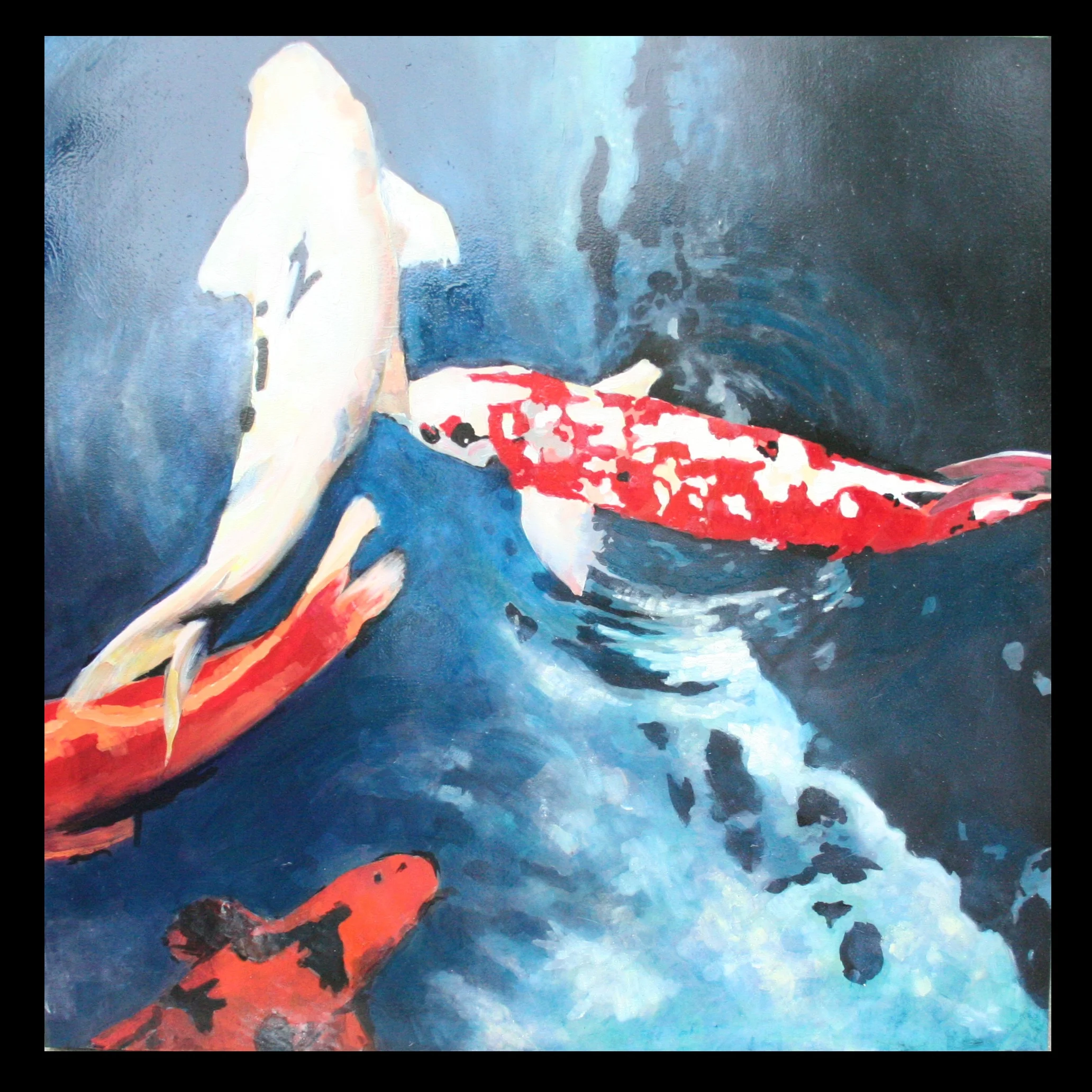 2012 Koi Fish, 48″x48″ Oil on Masonite Board.JPG