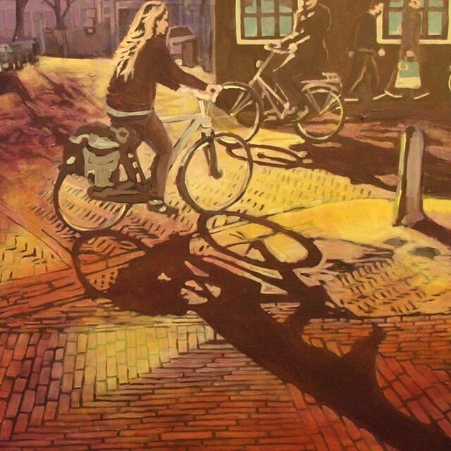Haarlem, Netherlands - detail of acrylic painting. For sale @thenextpageyyc 
www.elise-art.com 
#netherlandsart #calgaryartist