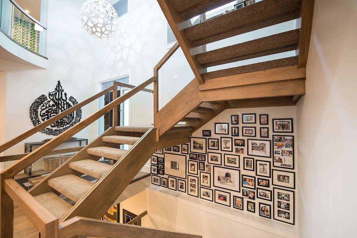 Jehan shows that wallpaper and wood are not the only ways to create a feature wall.