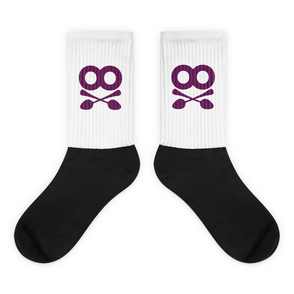 Spoons Skull Purple Socks