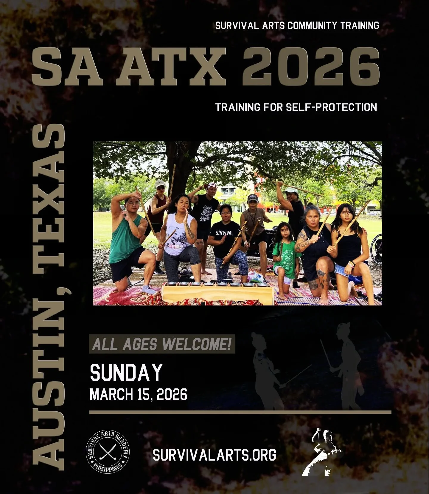 ᜃᜎᜒ Survival Arts ATX ⚔️❤️&zwj;🔥

@survivalarts x @austinpinaymovement&nbsp;

Meet us in Austin, Texas for Spring Training on Sunday, March 15 🗡️ Salamat to my Kapatid and sisters who bring me out to Austin and make it possible to do this work. May
