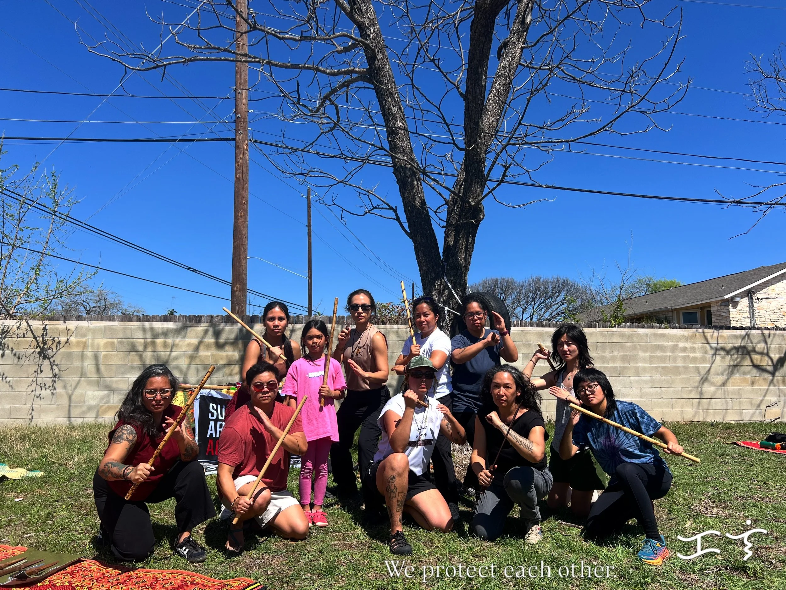 ᜃᜎᜒ Through Kali, we protect each other. 
We raise our girls to be warriors. 
We train as taught by our elders. 
We learn weaponry to protect against oppressors. 
We move in the footsteps of our ancestors. 
We train with our children. 
We heal our li