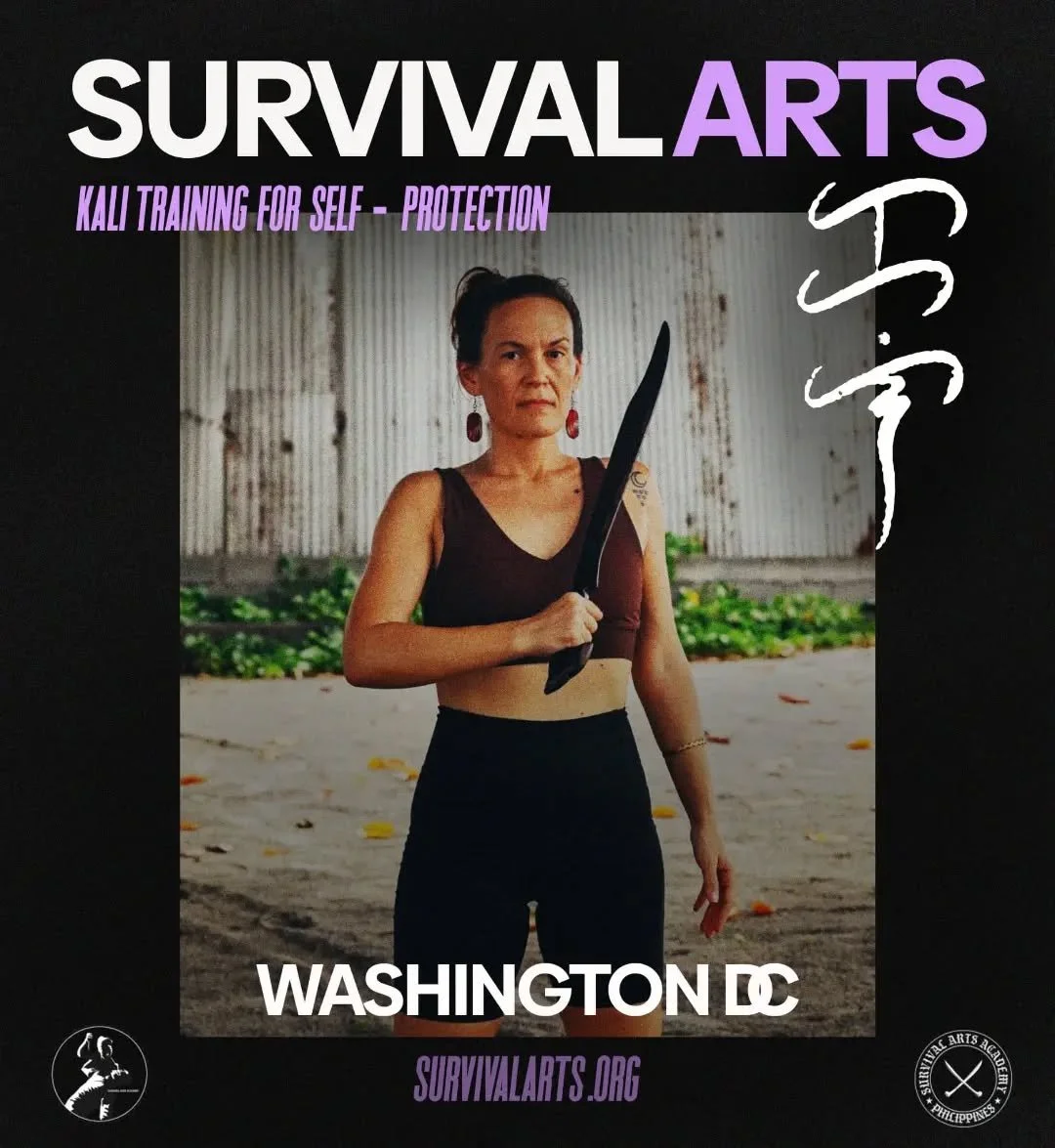 ᜃᜎᜒ Calling all Pinays &amp; Warrior Women of the diaspora, we are gathering for Survival Arts Kali training in Washington, DC 🗡️ 

🌿 Saturday, July 18th&nbsp; 
🌿 Time: 10:30am - 1:30pm 
Register: survivalarts.org/training 

Bringing the books n b