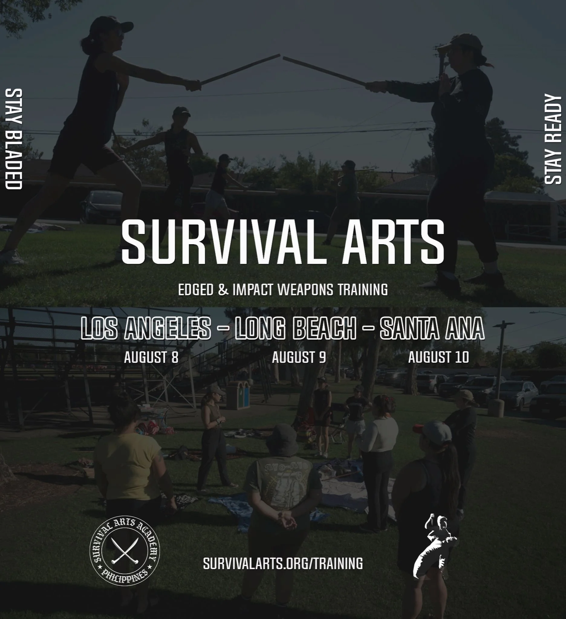 ᜃᜎᜒ Kali SA LA Summer Training ⚔️ Next Week! 

Survival Arts Training for Self-Protection is for mind, body, and spirit to counter violence as we reclaim our ancestral warrior arts of Kali. 🗡️ 

Bringing the knowledge and weaponry from the Motherlan