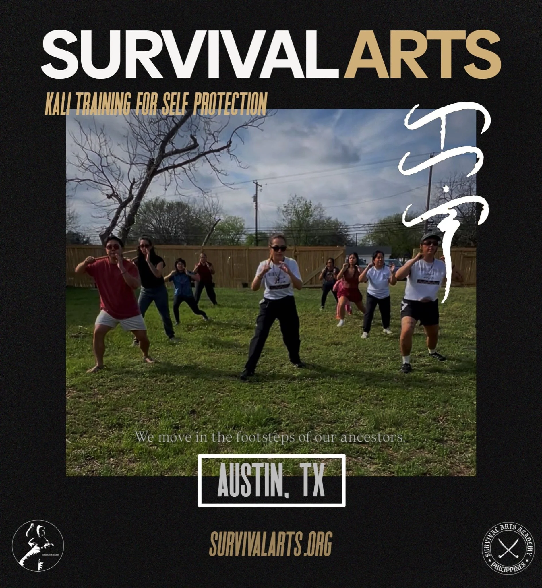 ᜃᜎᜒ Kali SA ATX ⚔️ Training This Sunday! 
We move in the footsteps of our ancestors 🗡️🌿

Calling our Austin warriors to come out for our last protection training of the season this weekend. Register on the site for details: survivalarts.org/trainin