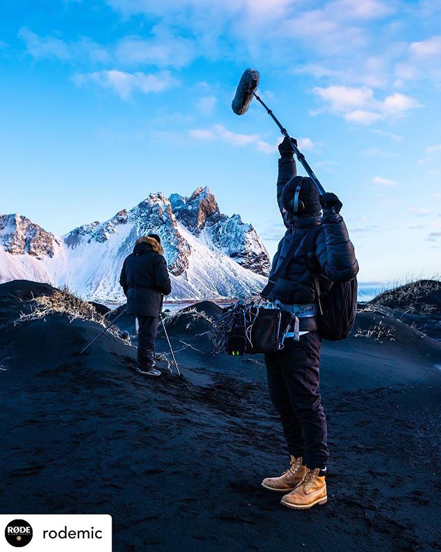 @rodemic Repost.  Our friend, @servidsounds from @inhousecreate ran the #R&Oslash;DE Boompole Pro, NTG3, and Blimp through it&rsquo;s paces in icy Iceland!

They passed with flying covers 😎
.
📸 by @servidsounds