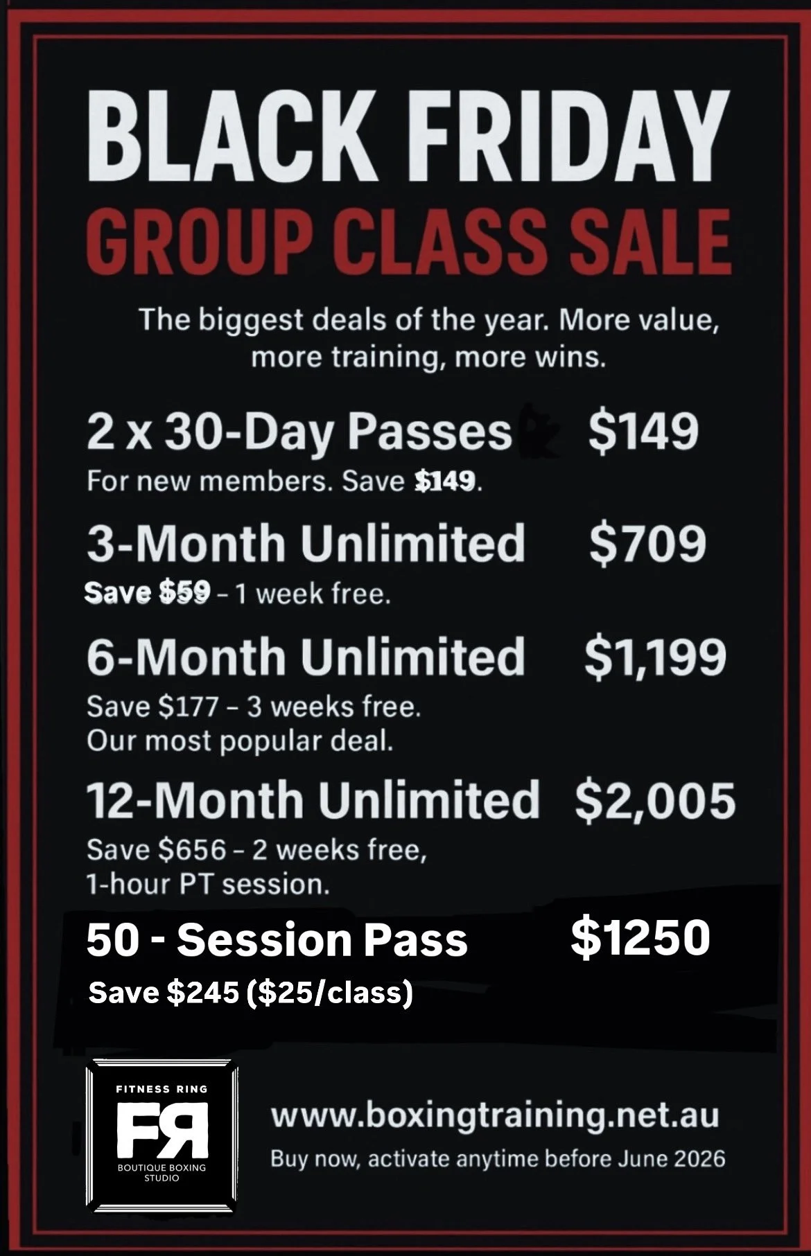  Black Friday Sale at Fitness Ring! 