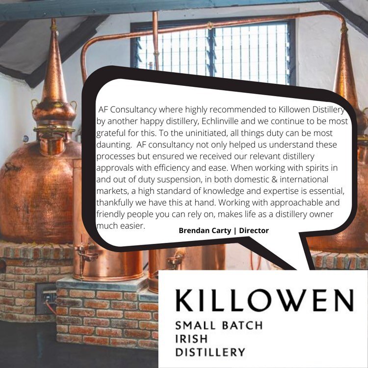 Thanks for your lovely words @brendan.carty.12 @killowendistillery Our new site is live 👏 www.afconsultancy.co.uk
