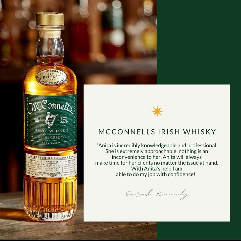 So lovely to get these testimonials through for our new website, launching soon🤩 thank you @mcconnells_whisky_sarah