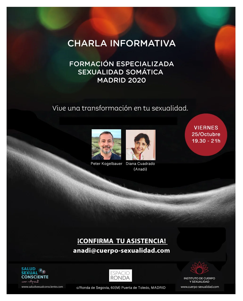 CONFERENCIA GRATUITA "Sexualidad Somática" y la 1ª Formación en Madrid.