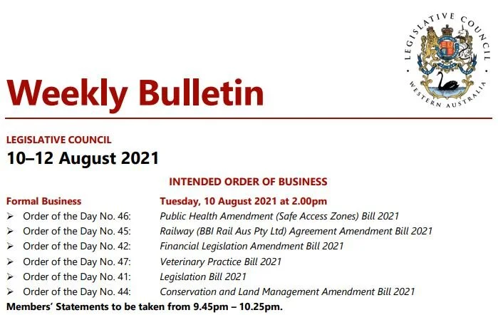 LC Weekly Schedule SAZ Bill 46.JPG