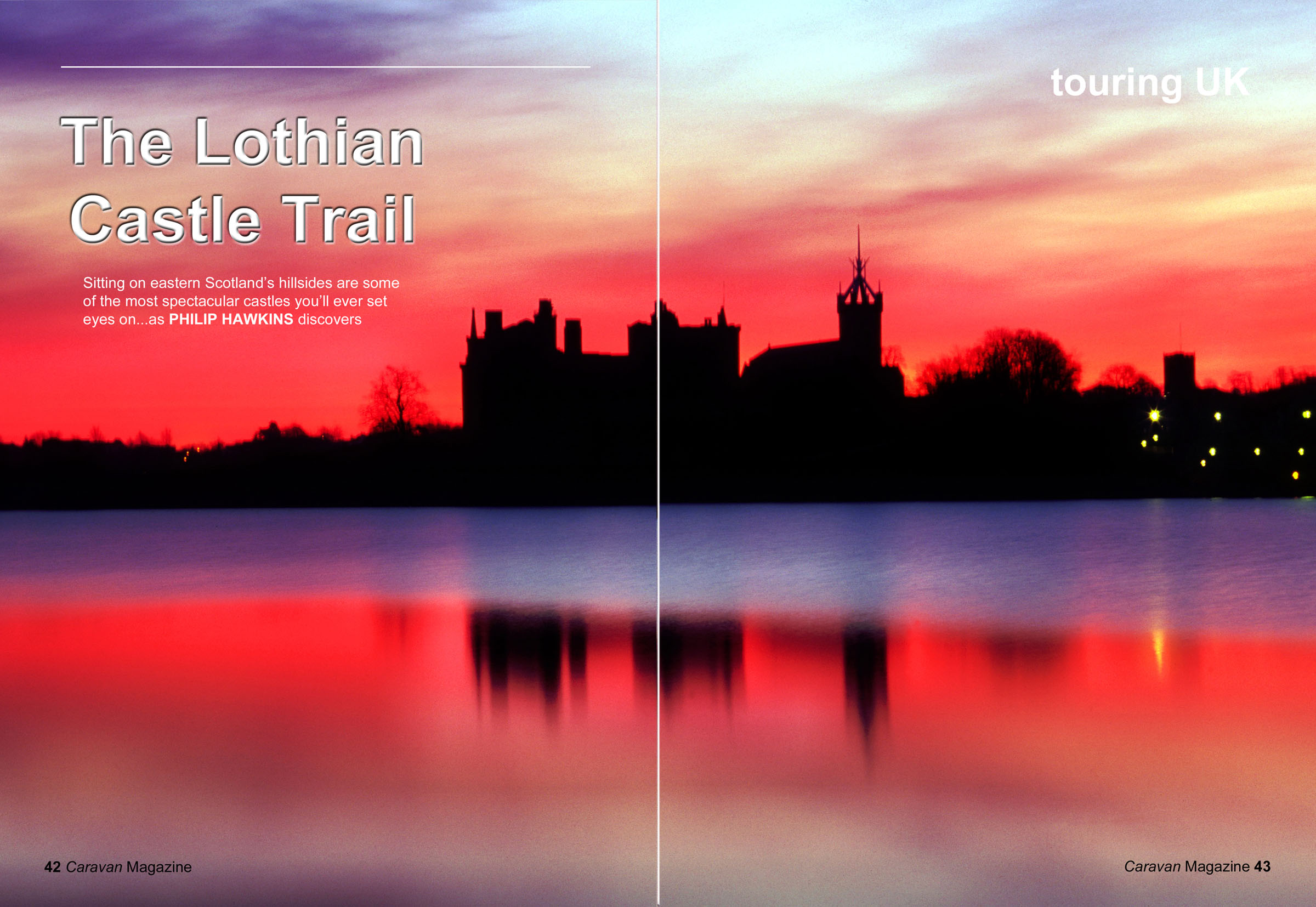 Linlithgow Loch double page magazine spread