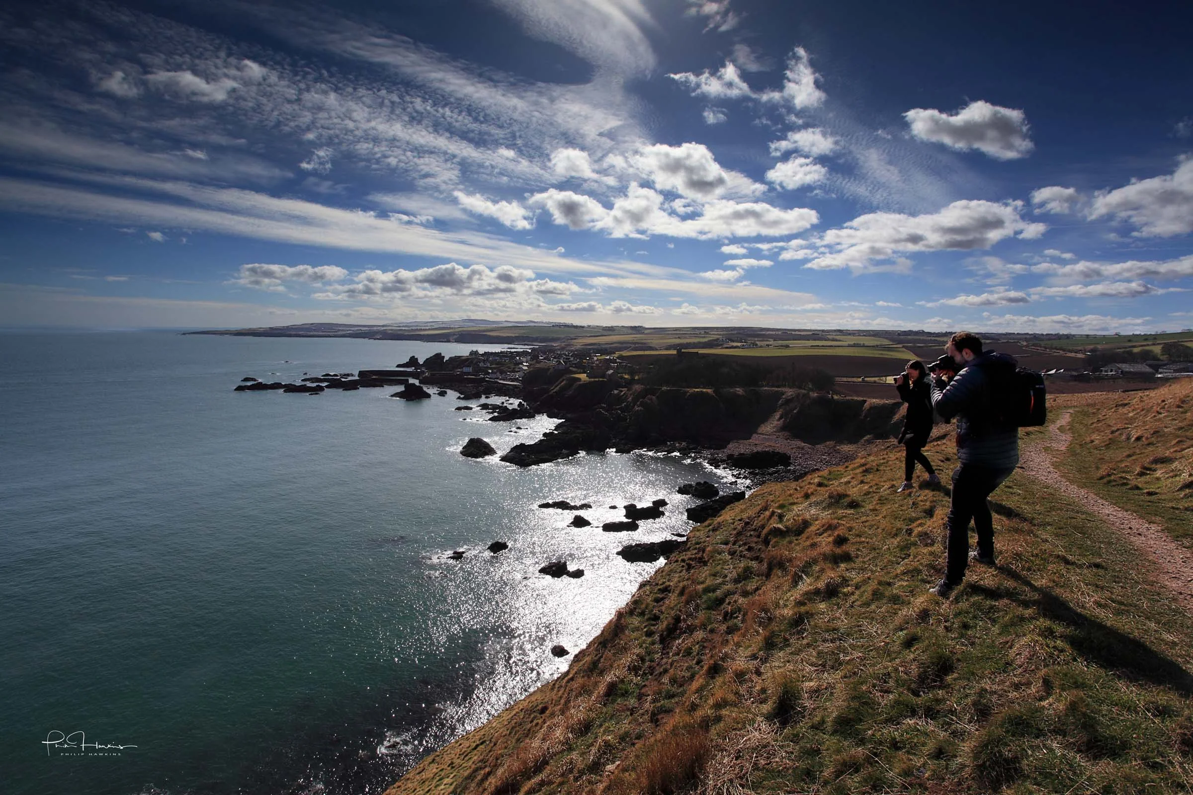 Putting a couple of clients through their paces on a recent Photography Training Day along the stunning St Abbs Head coastline. My most popular photography courses are the One-to-one Photography Training but I also do groups and workshops, too, as well as a few Photo Tours.