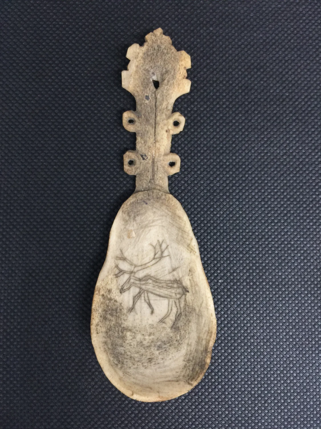 Carved Reindeer Bowl