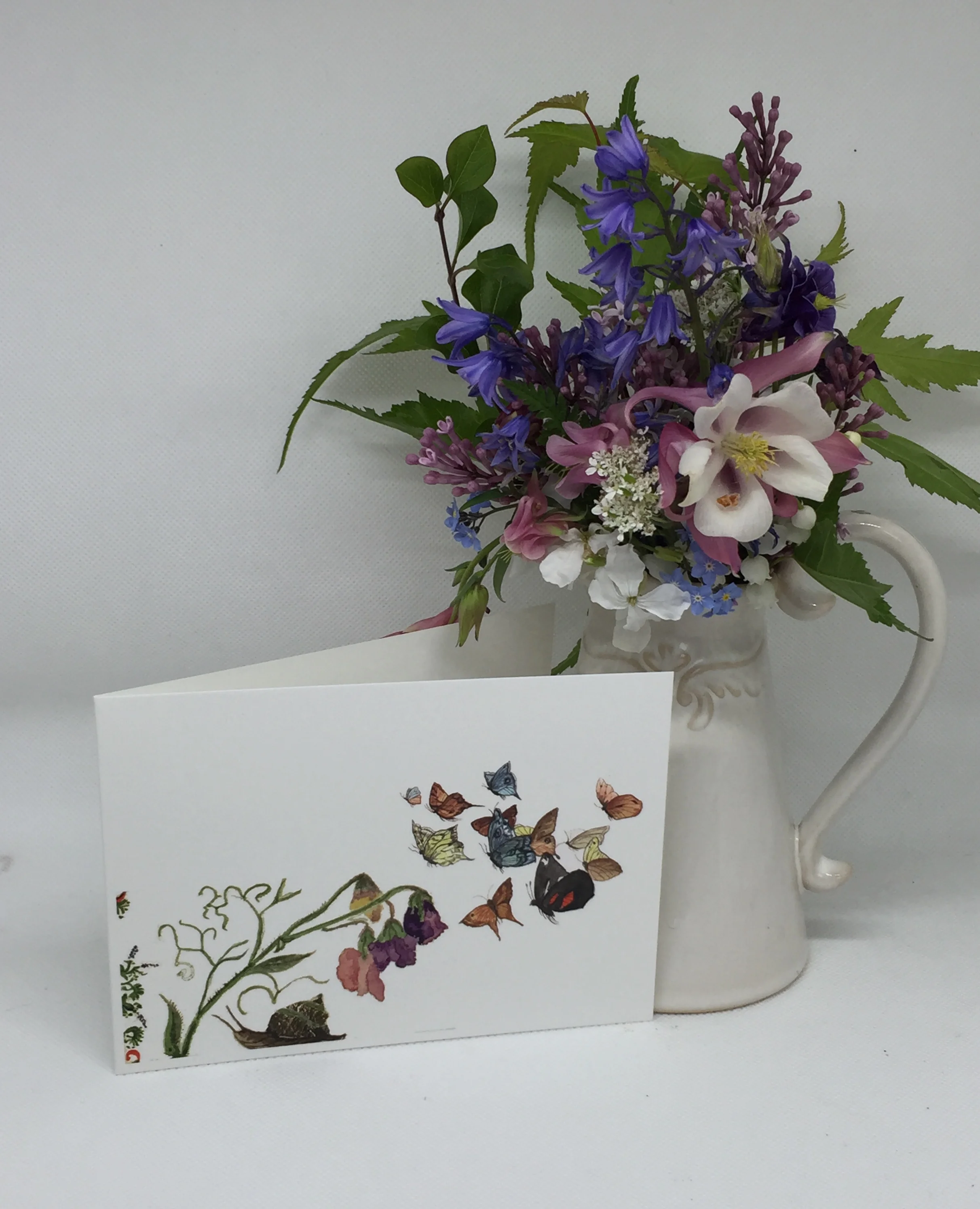 Sweetpeas and butterflies