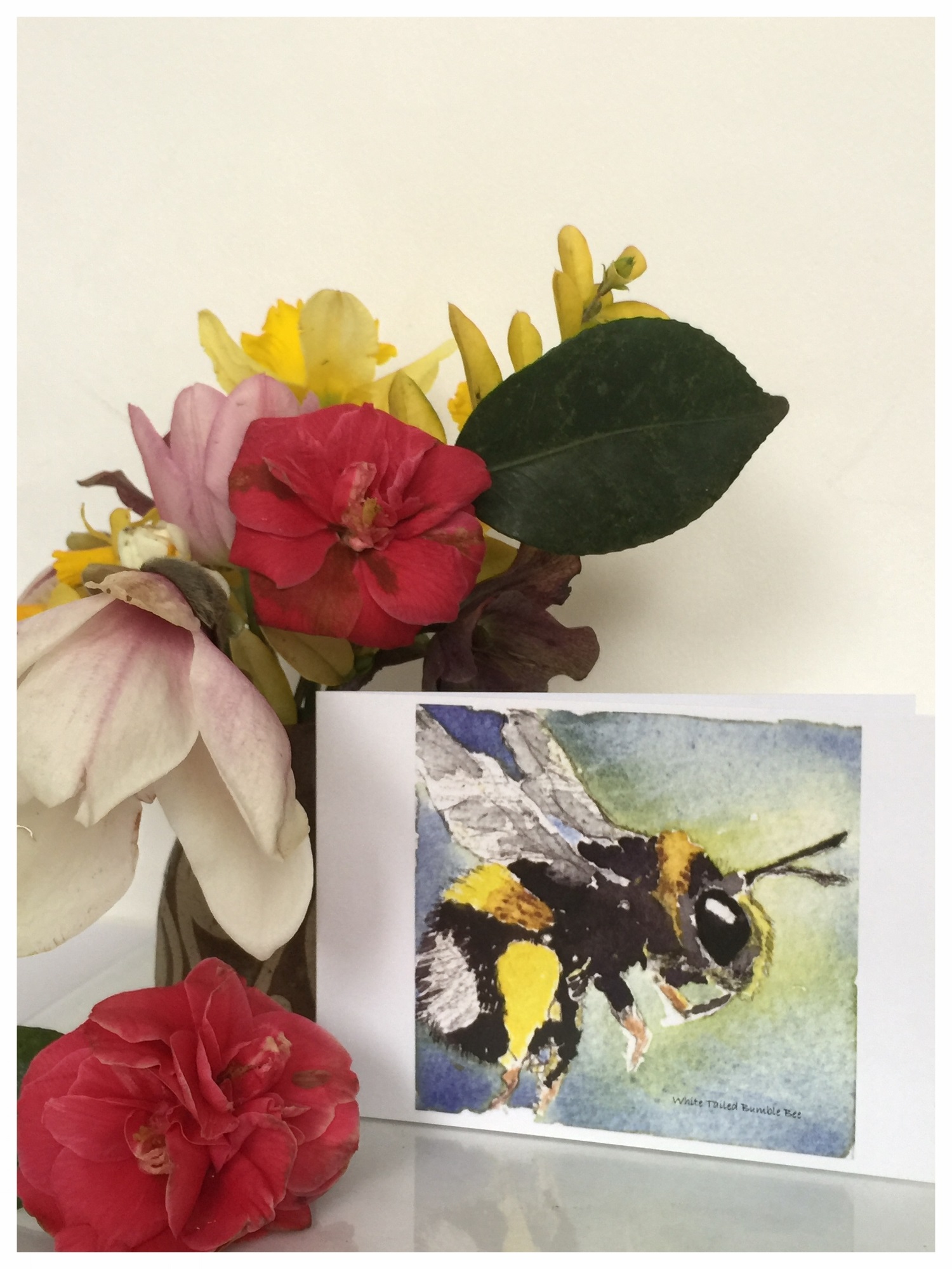 Bee with flowers
