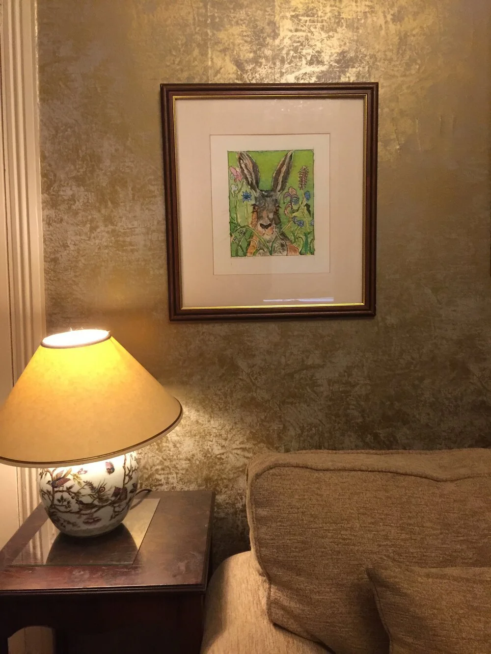 Green Hare - Framed