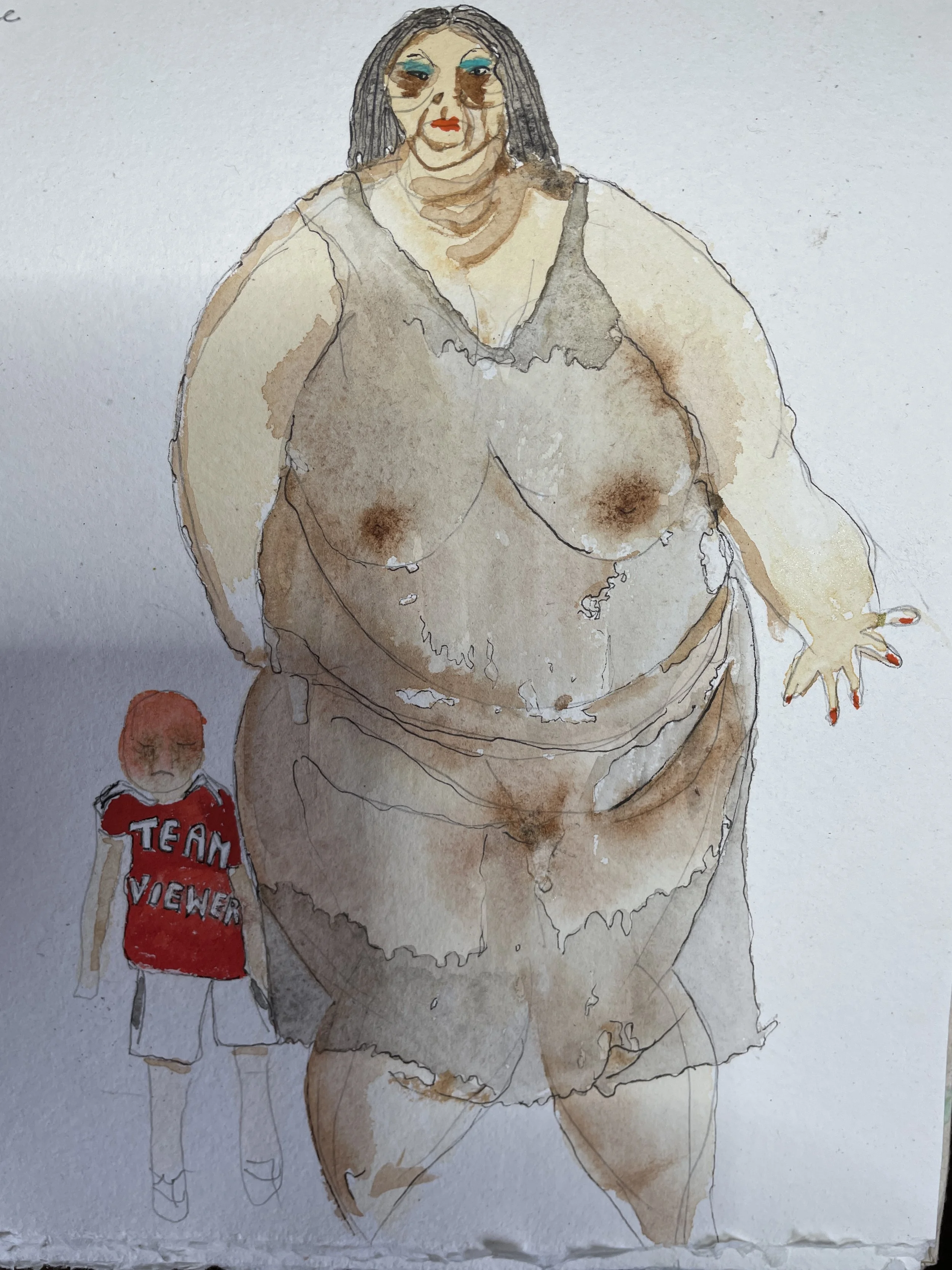 Mother and child at a garden centre
