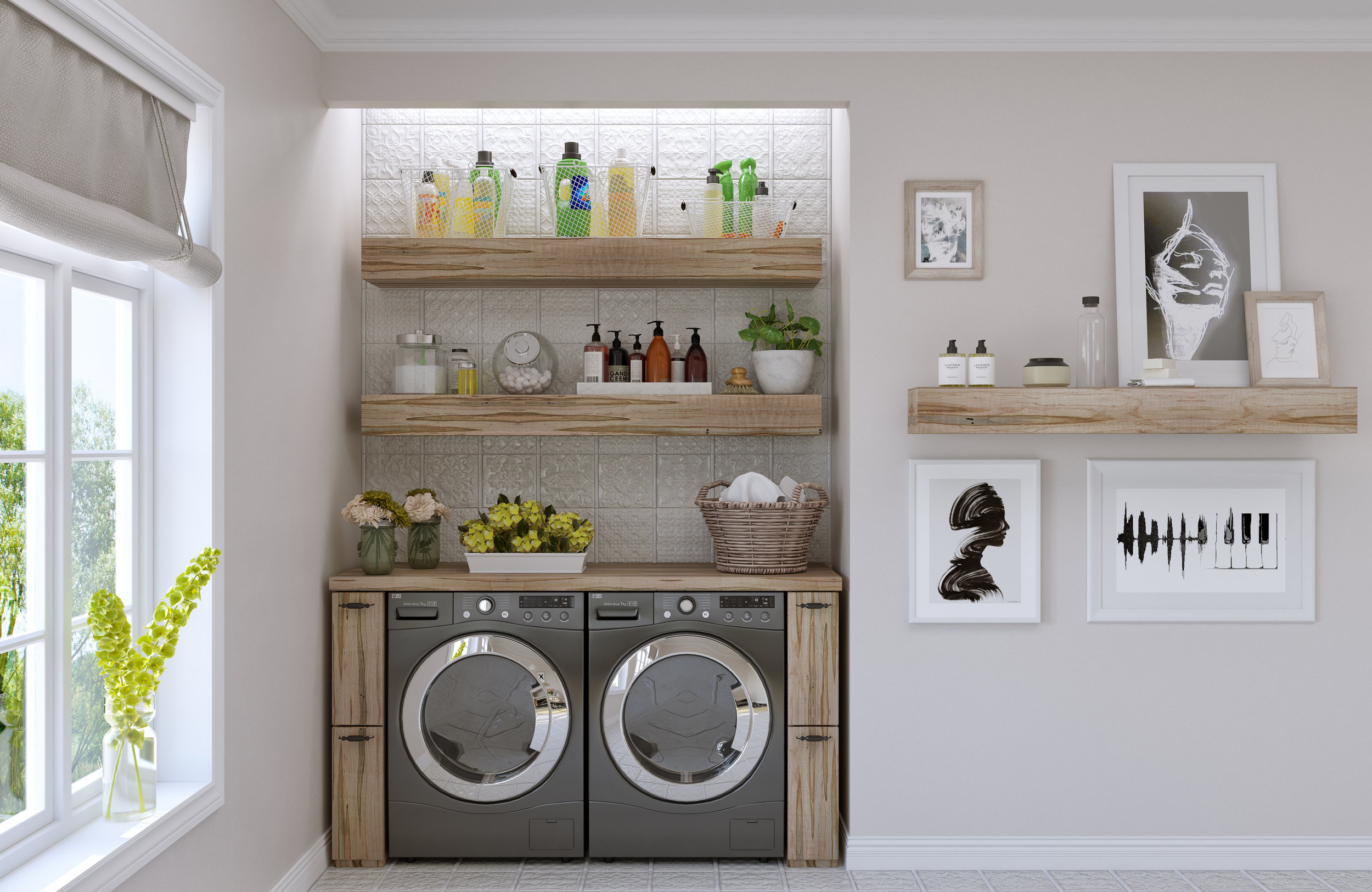 Rustic Laundry Room