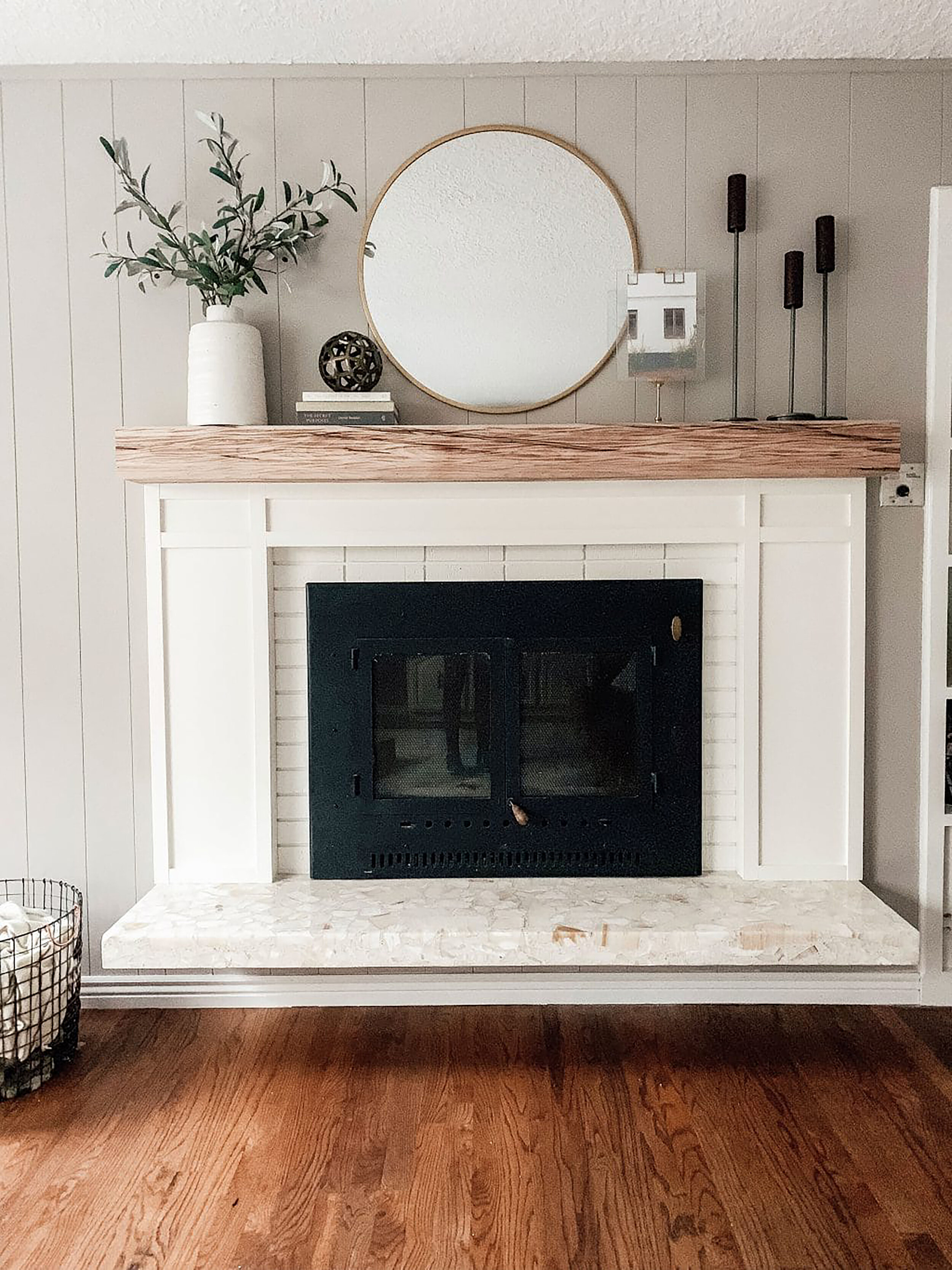 DIY Solid Wood Wall-to-Wall Shelves - Chris Loves Julia