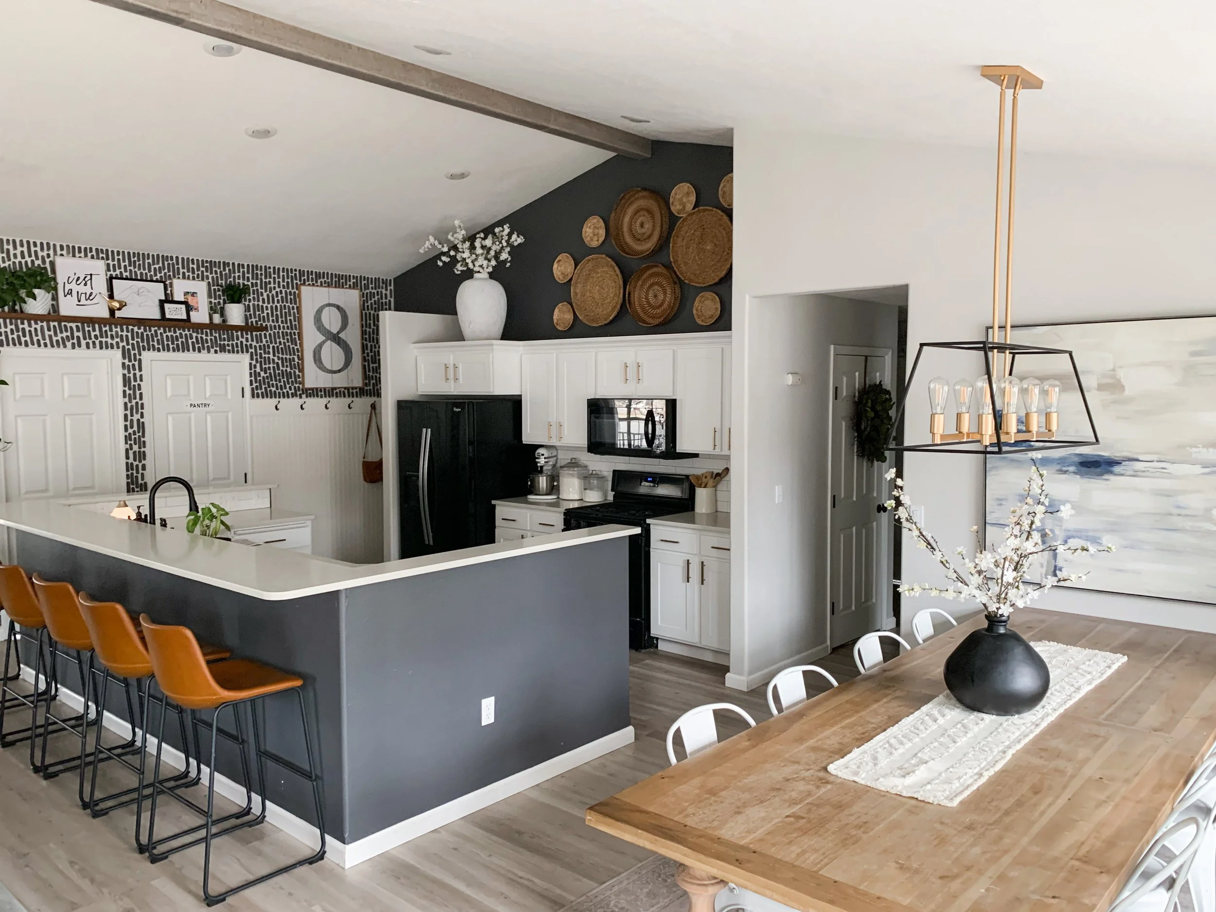 BEAMGRAY-8WHW5X5-Prefinished Gray Faux Wood Beam