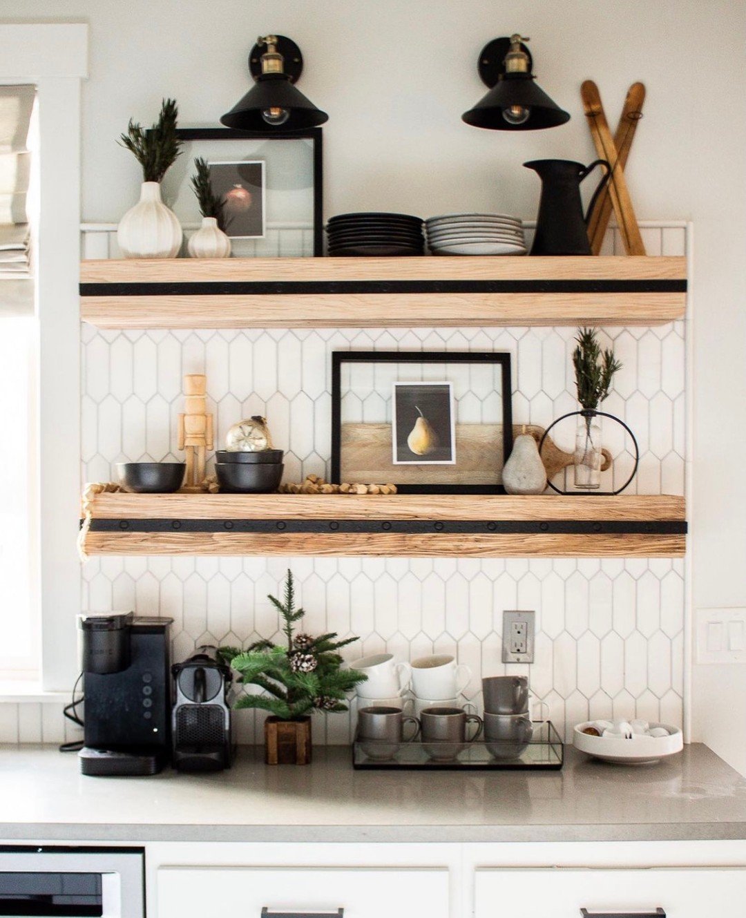 Open shelving gives you another space to add decor and express your style. We offer a variety of floating shelves that you can explore at the link below.
-
https://www.ornamental.com/mantels-floating-shelves
-
📷 @tarynwhiteaker_designs
-
#Ornamental