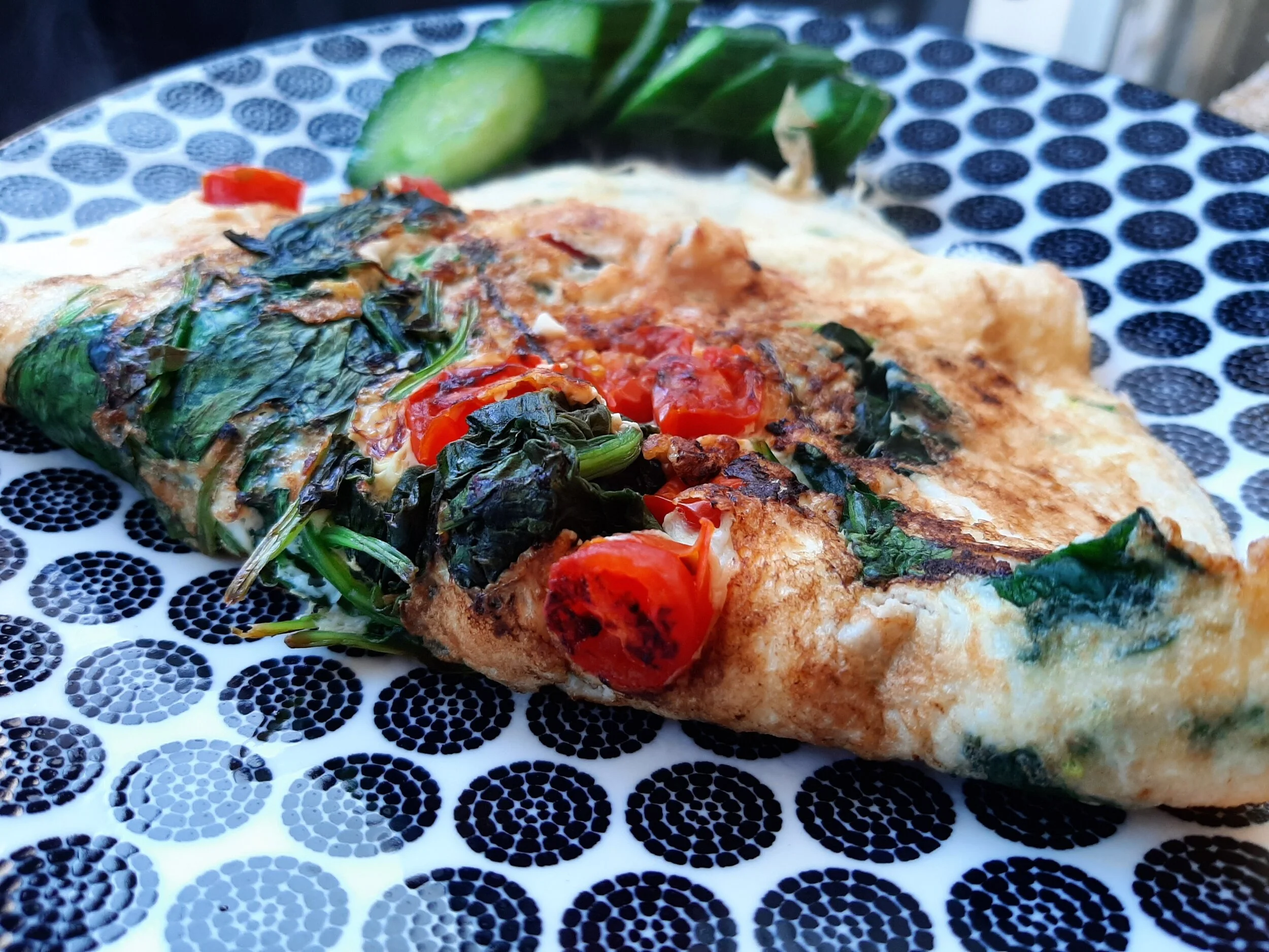 Low Fat Spinach Omelette
