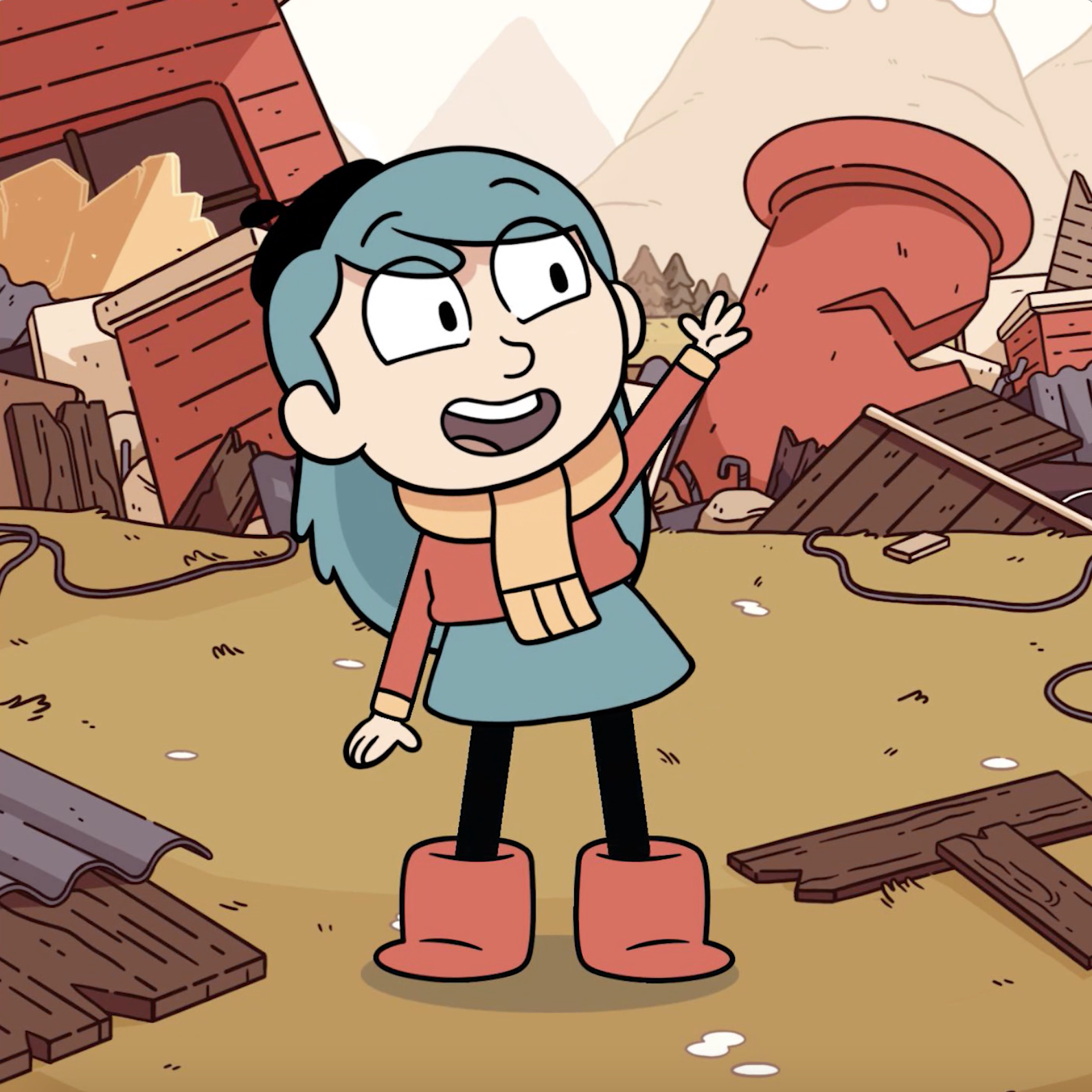 Hilda waves hello to the latest addition to her world - YOU!