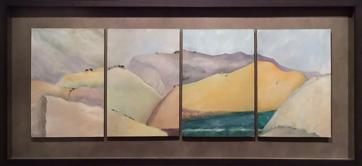 Taking the Long View (center panels of multi-panel triptych)