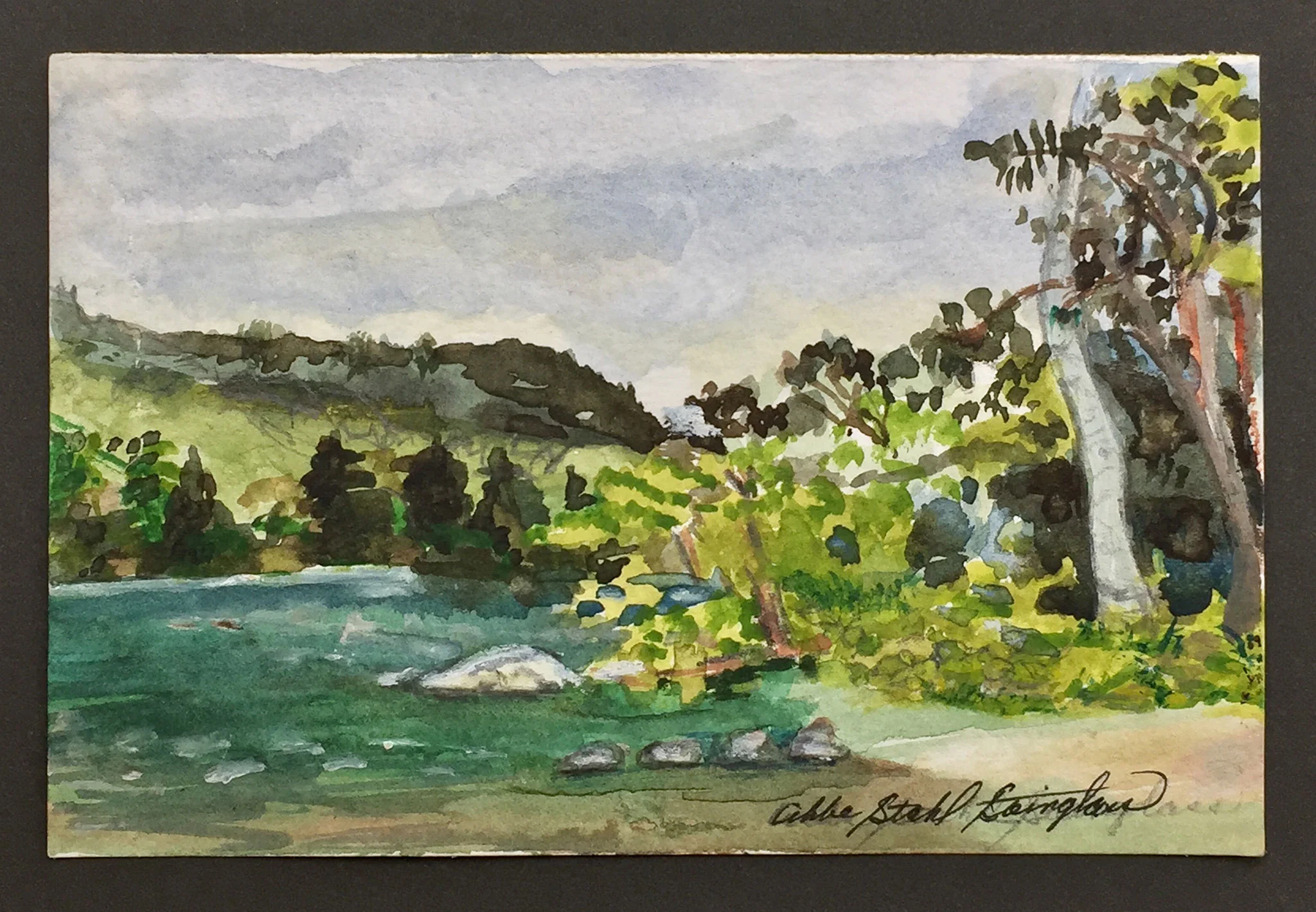 Benedict Pond, rocks and sand