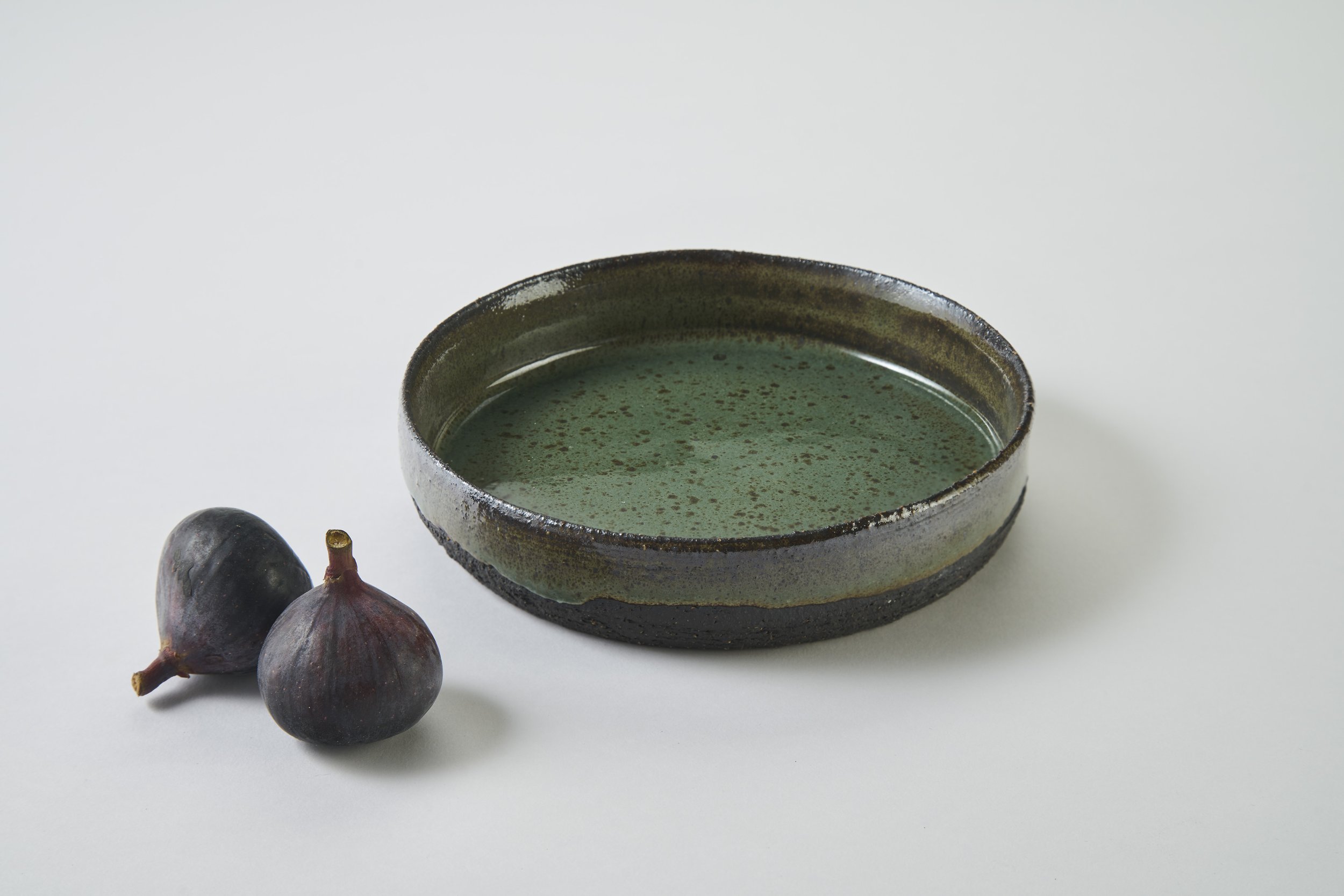 KA Ceramics small black stoneware small dish, copper green gloss, 5.5cm x 3.5cm. Matthew Booth Photography copy.jpg