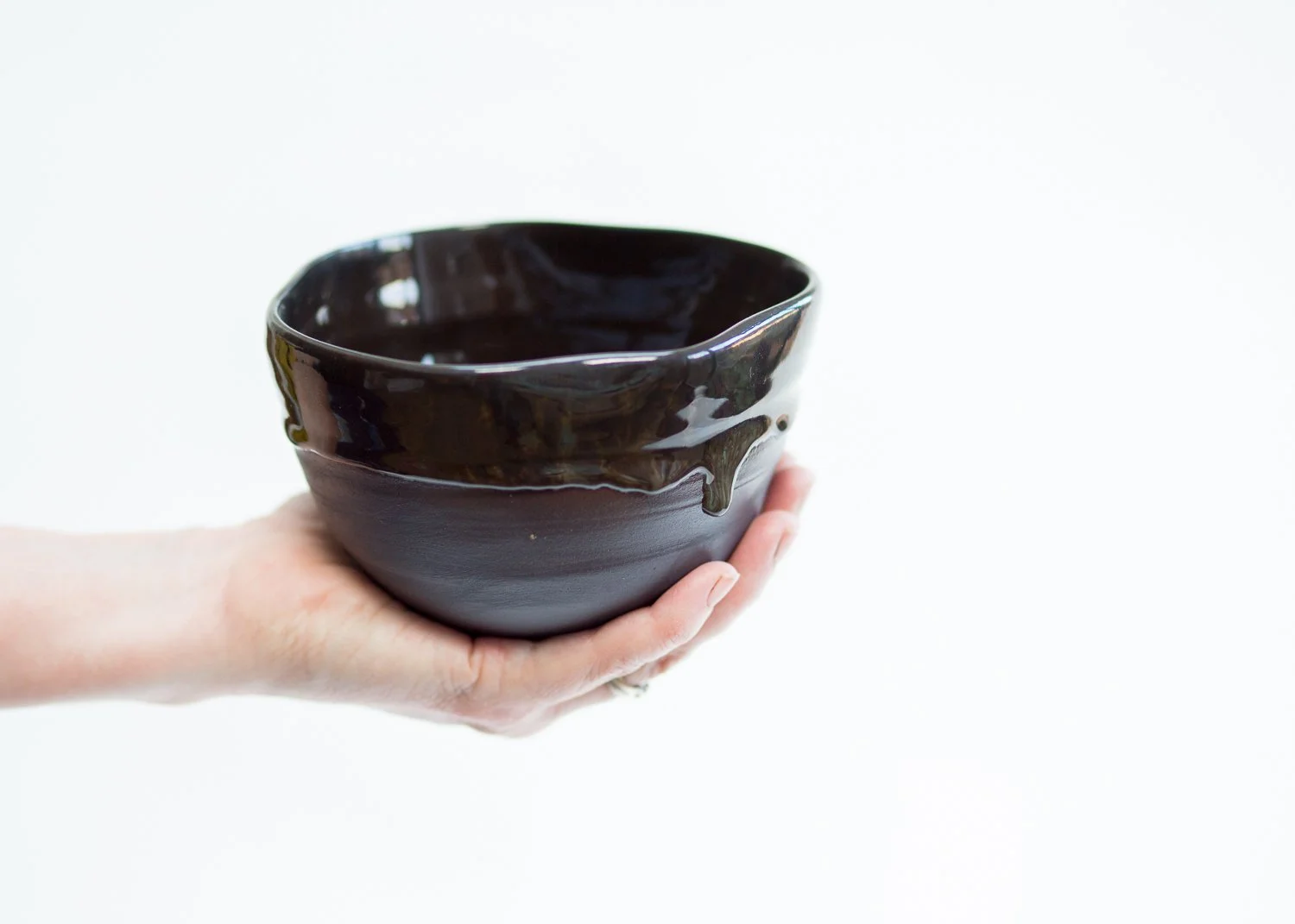 NEW Organic tea bowls tenmoku collection-limited edition black porcelain
