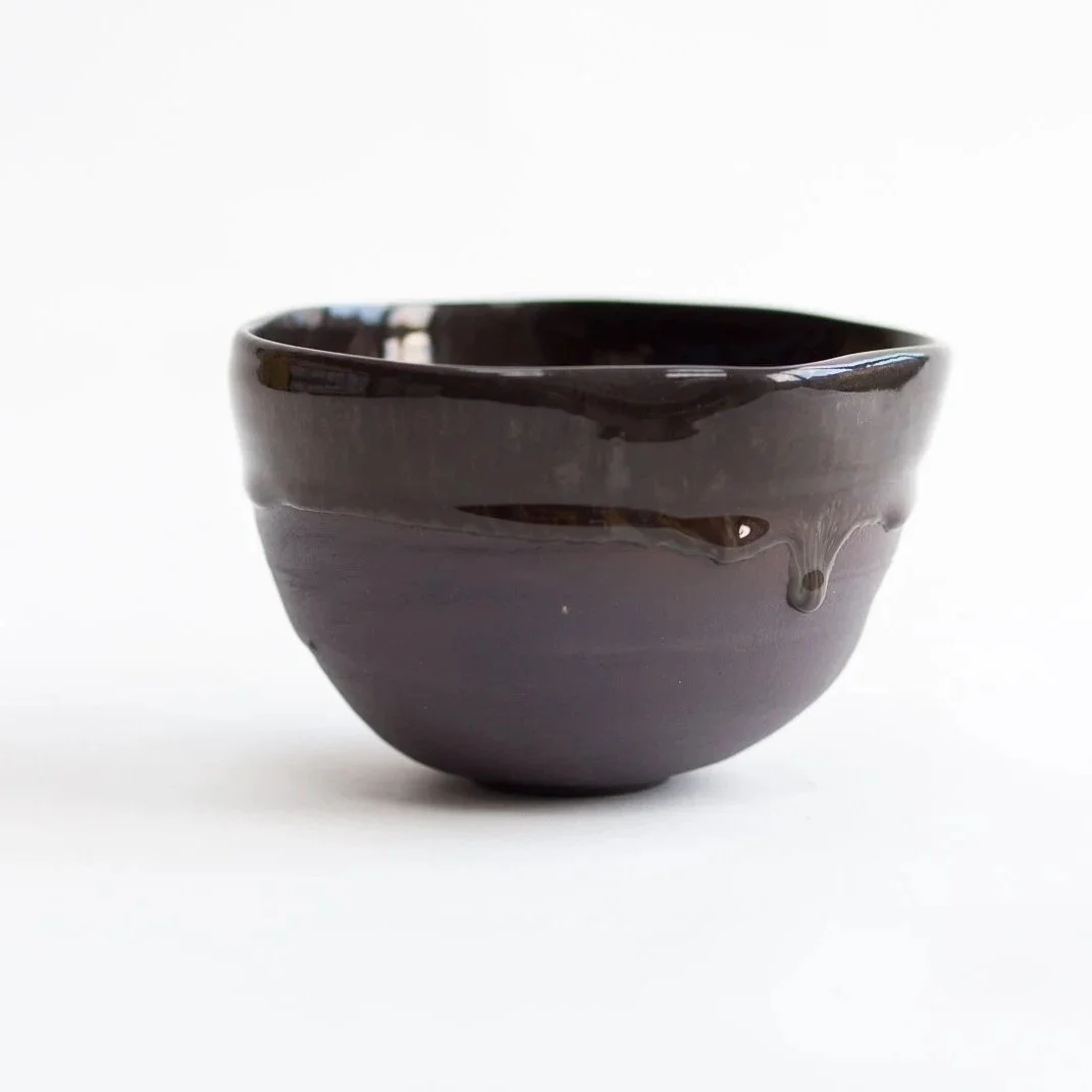 NEW Organic tea bowls, Tenmoku collection-limited edition black porcelain