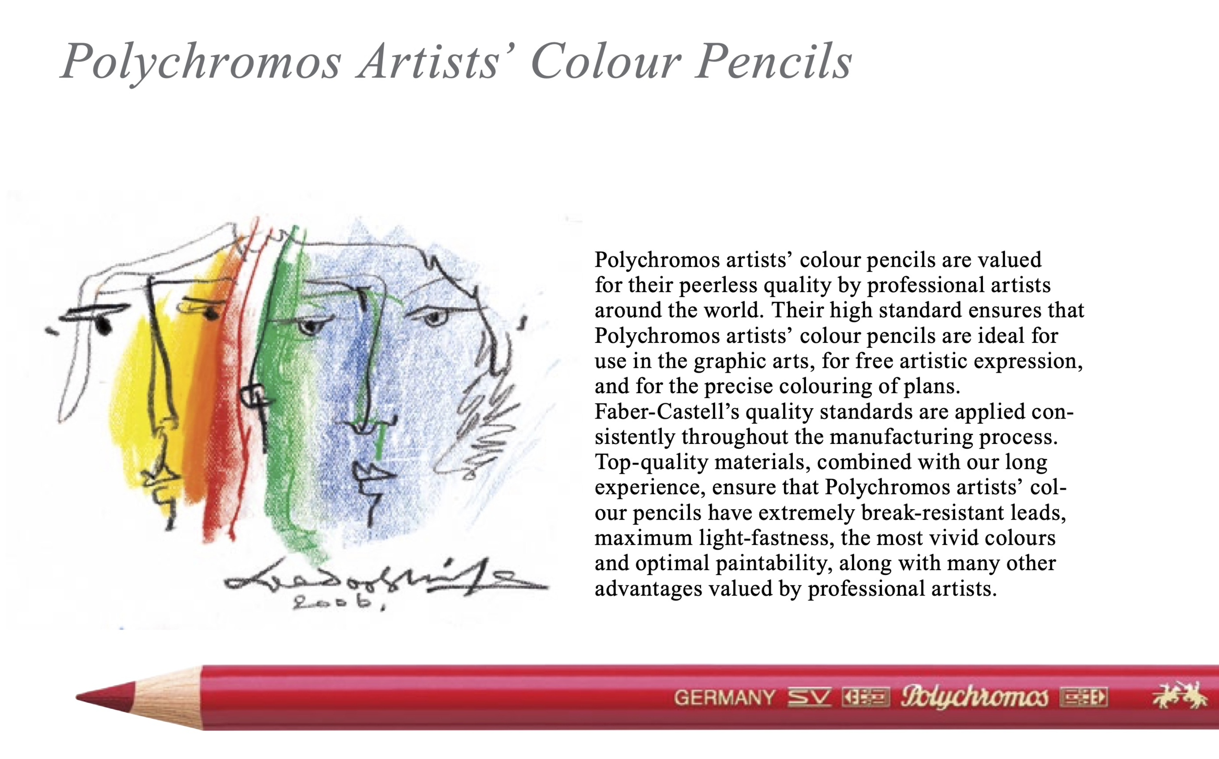 Ensemble de crayons de couleur Faber Castell Polychromos 24, 36 ou