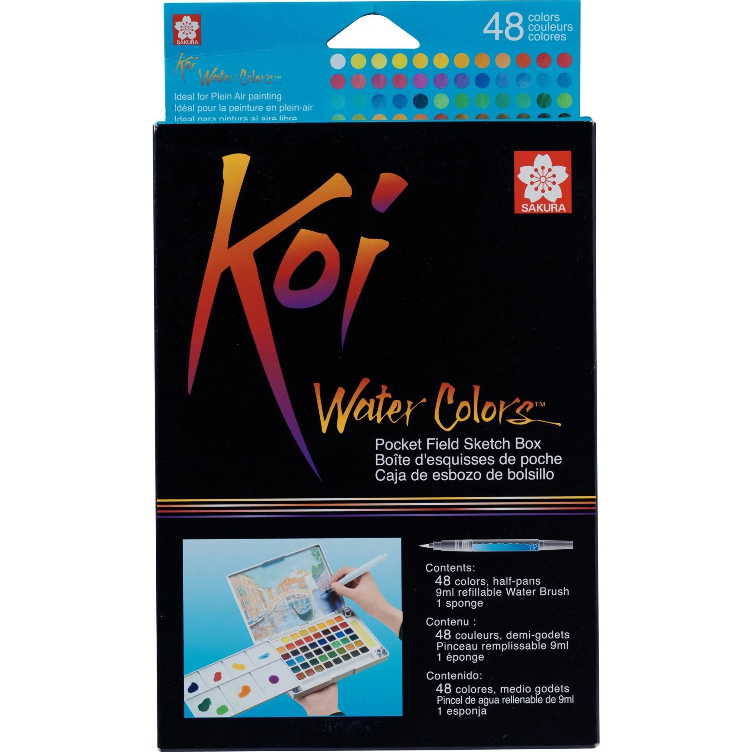 Koi aquarelles Sketch Box 48 couleurs
