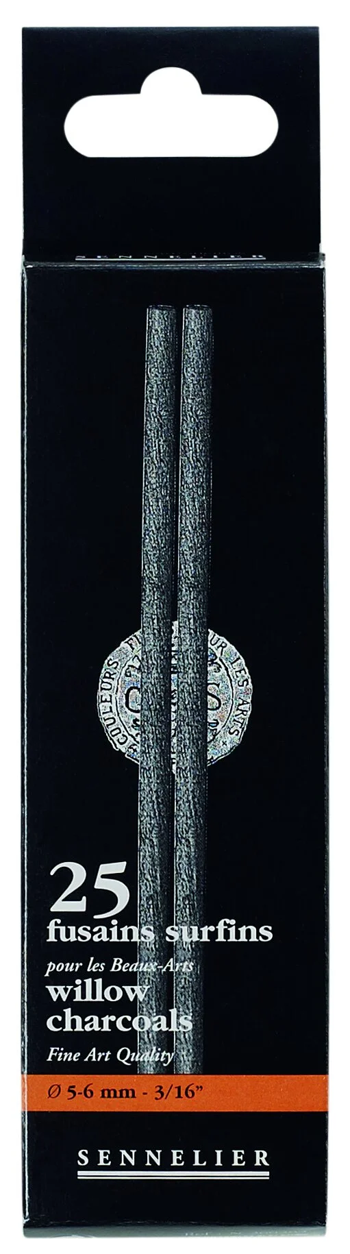 Boîte de 25. Fusains Ø 5-6 mm Sennelier