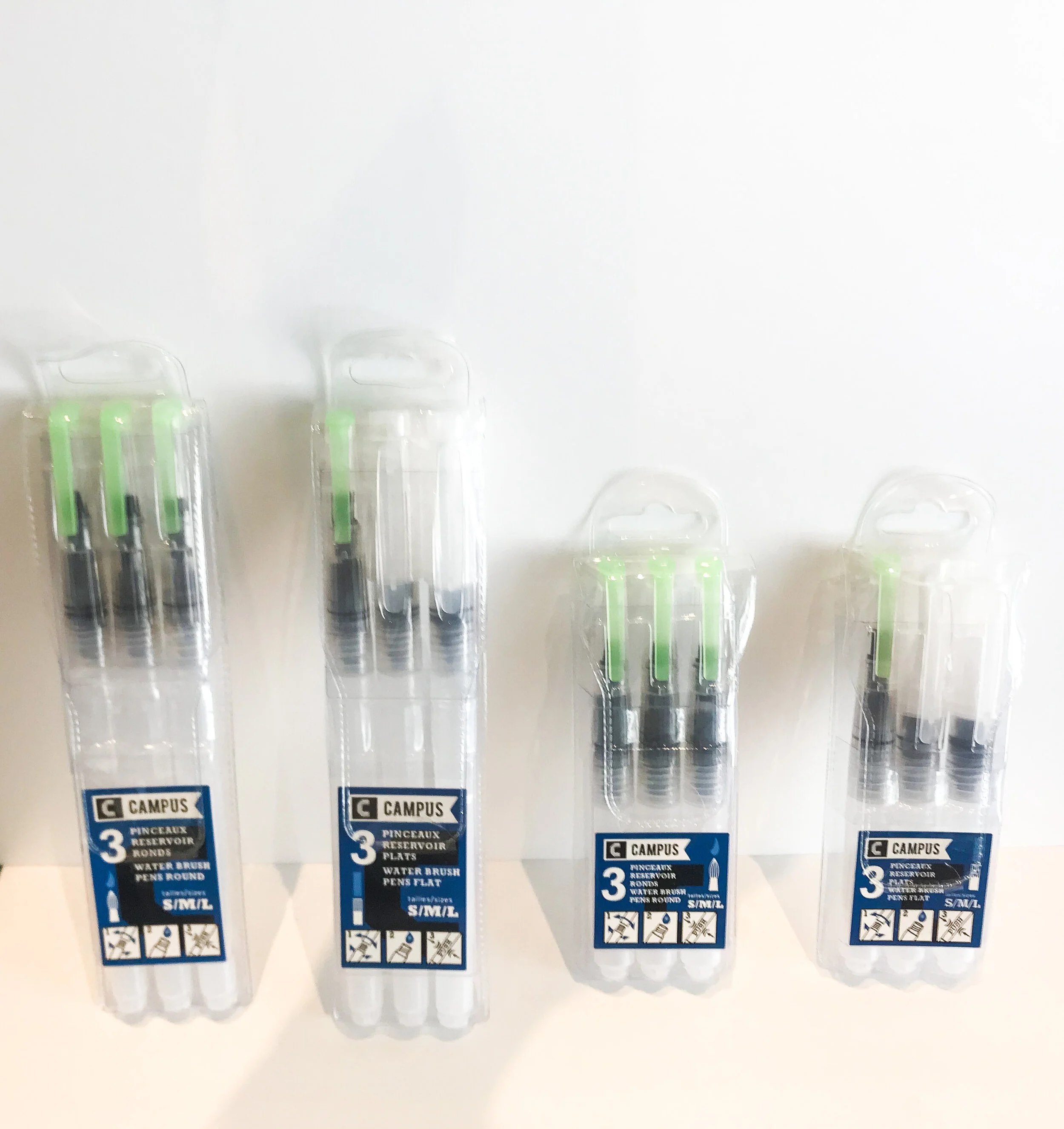 Lot de 3 pinceaux à réservoir d'eau Campus