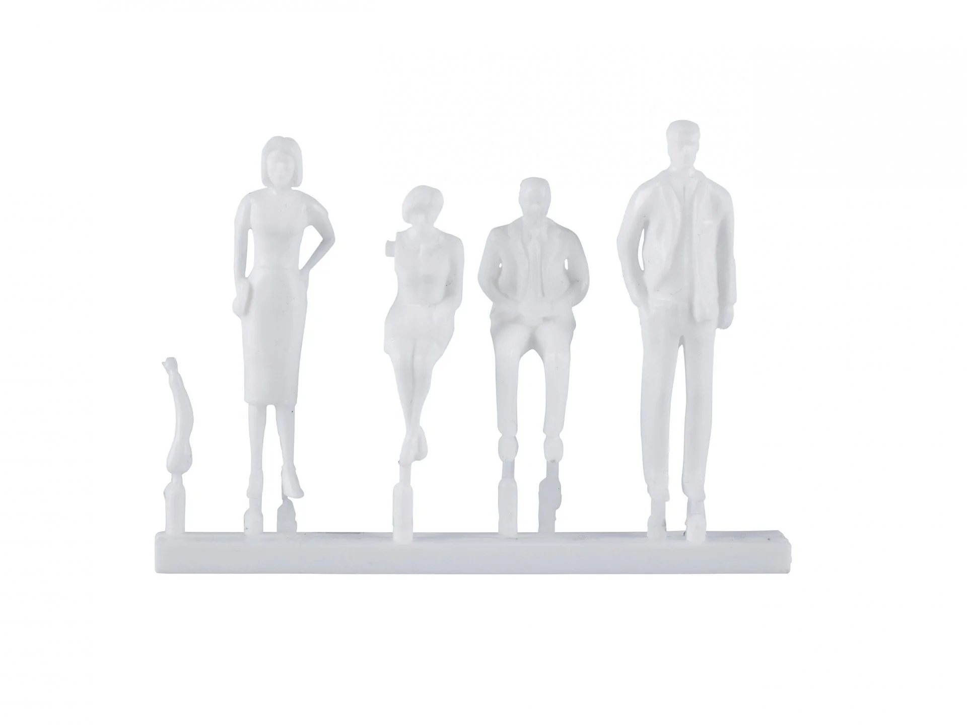 100 Figurines Miniatures 1:100 – Blanc Non Peint – ABS – Pour Maquettes, Dioramas, Jeux De Plateau – Multiposes